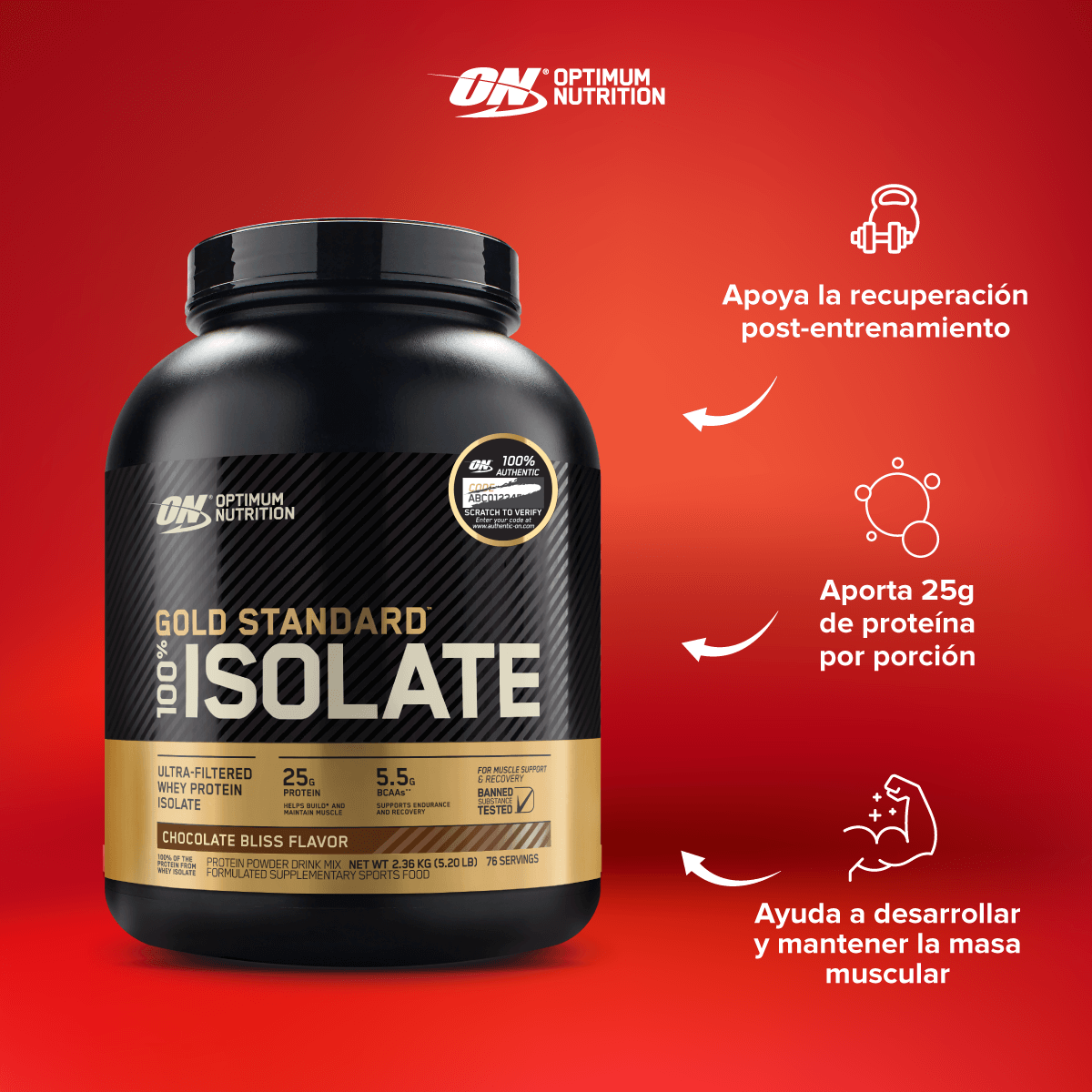 Isolate Gold Standard, Optimum Nutrition Whey Protein 5 Lb-4