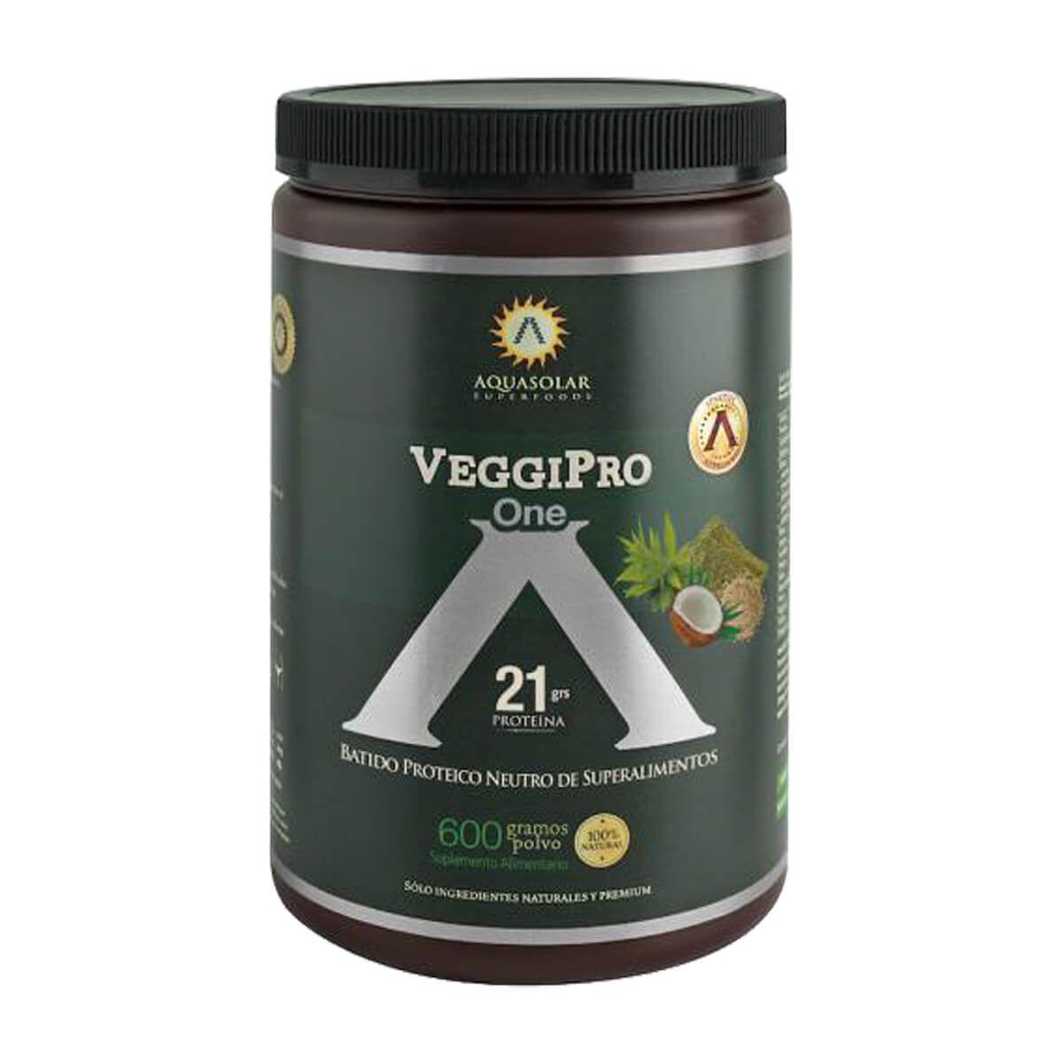 Veggipro One,  Aquasolar proteína vegana 600 gr-0