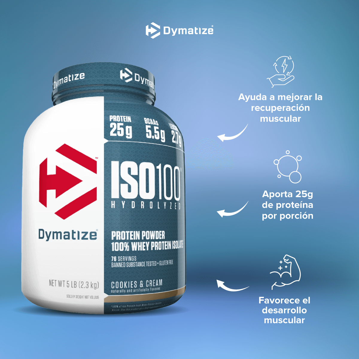 ISO 100, Dymatize Isolate Protein 5 Lb, Hidrolizada-3