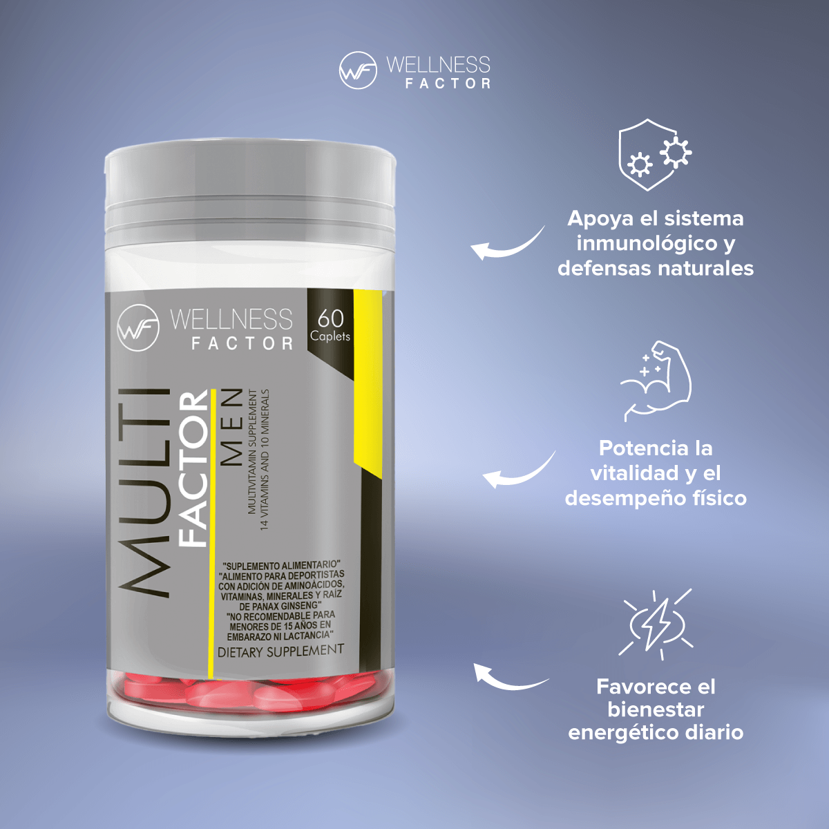 Multi Factor Men, Multivitamínico (60 Tabs)-2