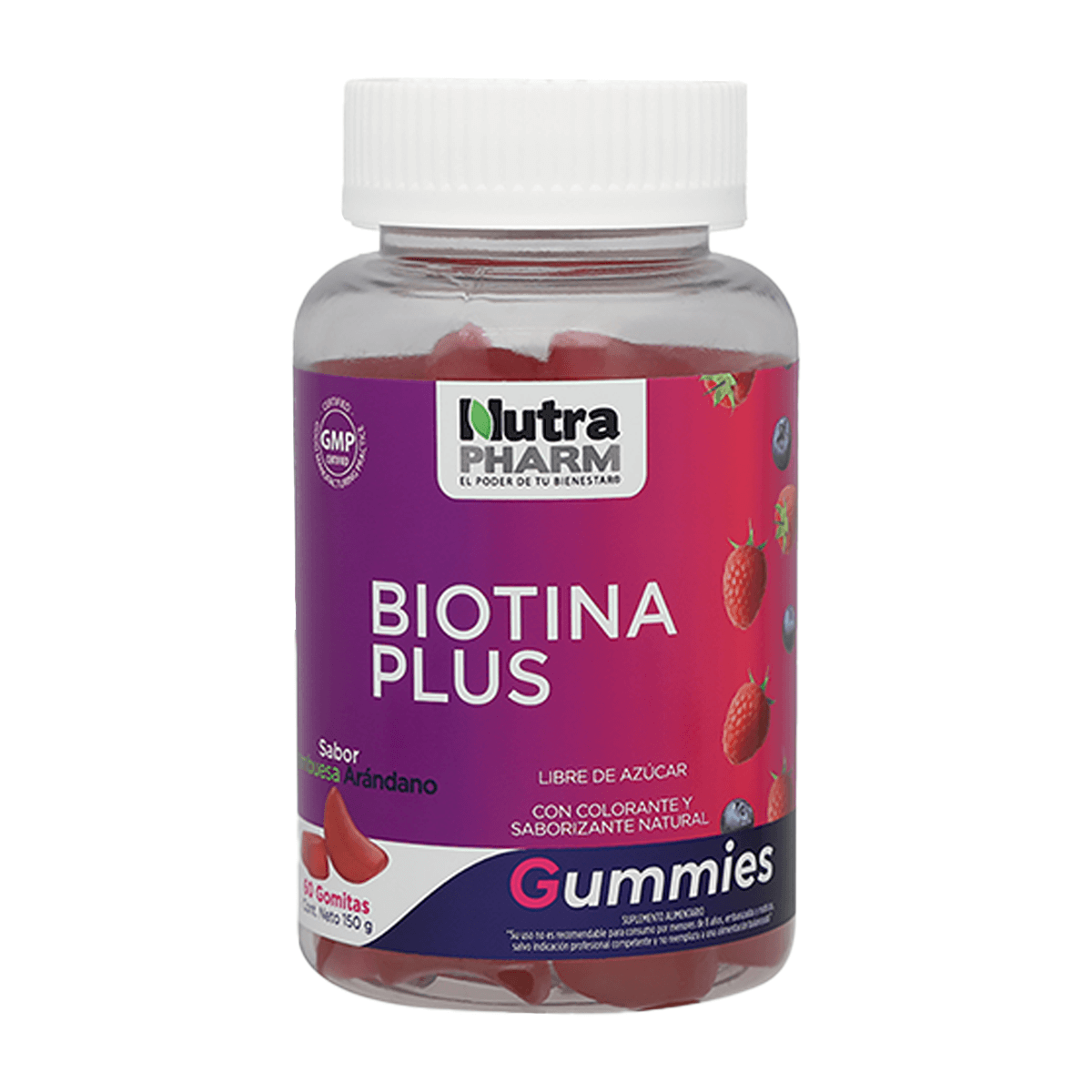 BIOTINA PLUS 60 GOMITAS NUTRAPHARM-0