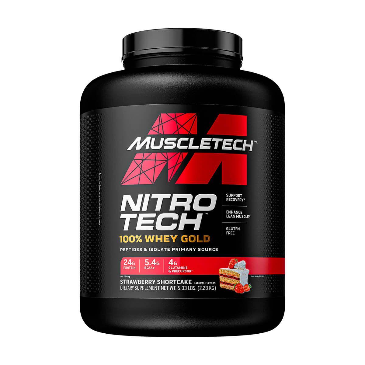 Nitro Tech Gold, Muscletech Whey Protein 5 Lb-0
