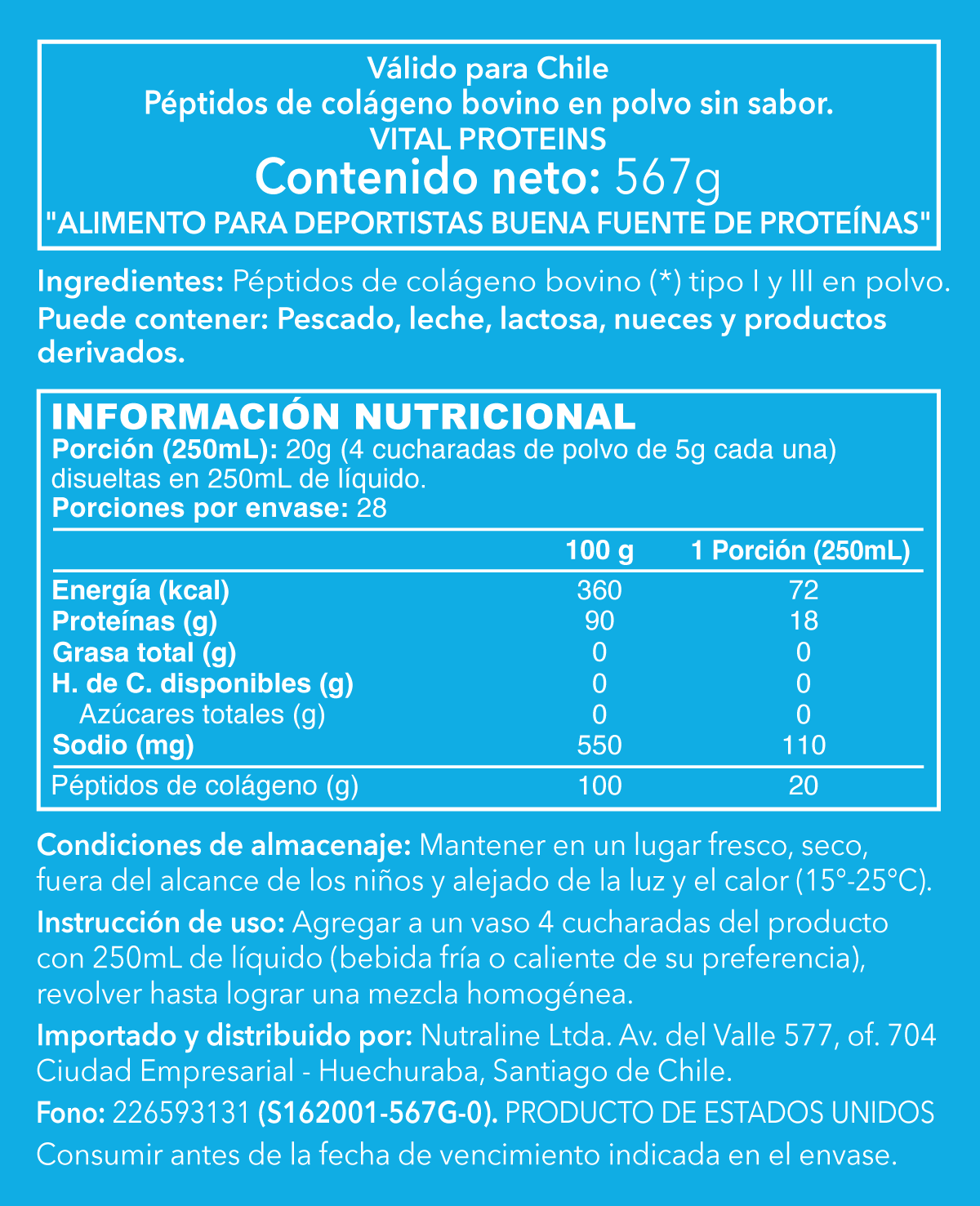 Collagen Peptides Vital Proteins de 567 gr-1