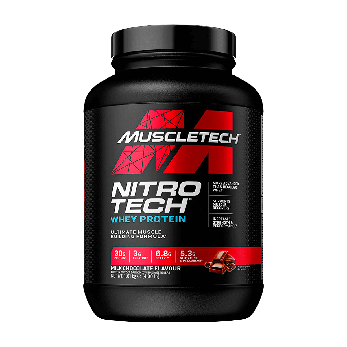 Nitro Tech, Muscletech Whey Protein 4 Lb, Hidrolizada-0