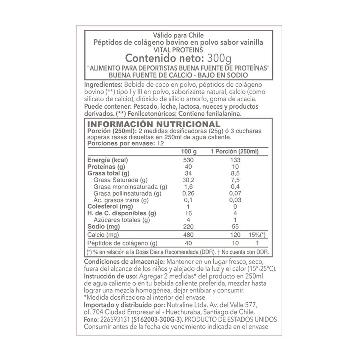 Creamer Vainilla, Colageno (300gr) - Colageno hidrolizado-2