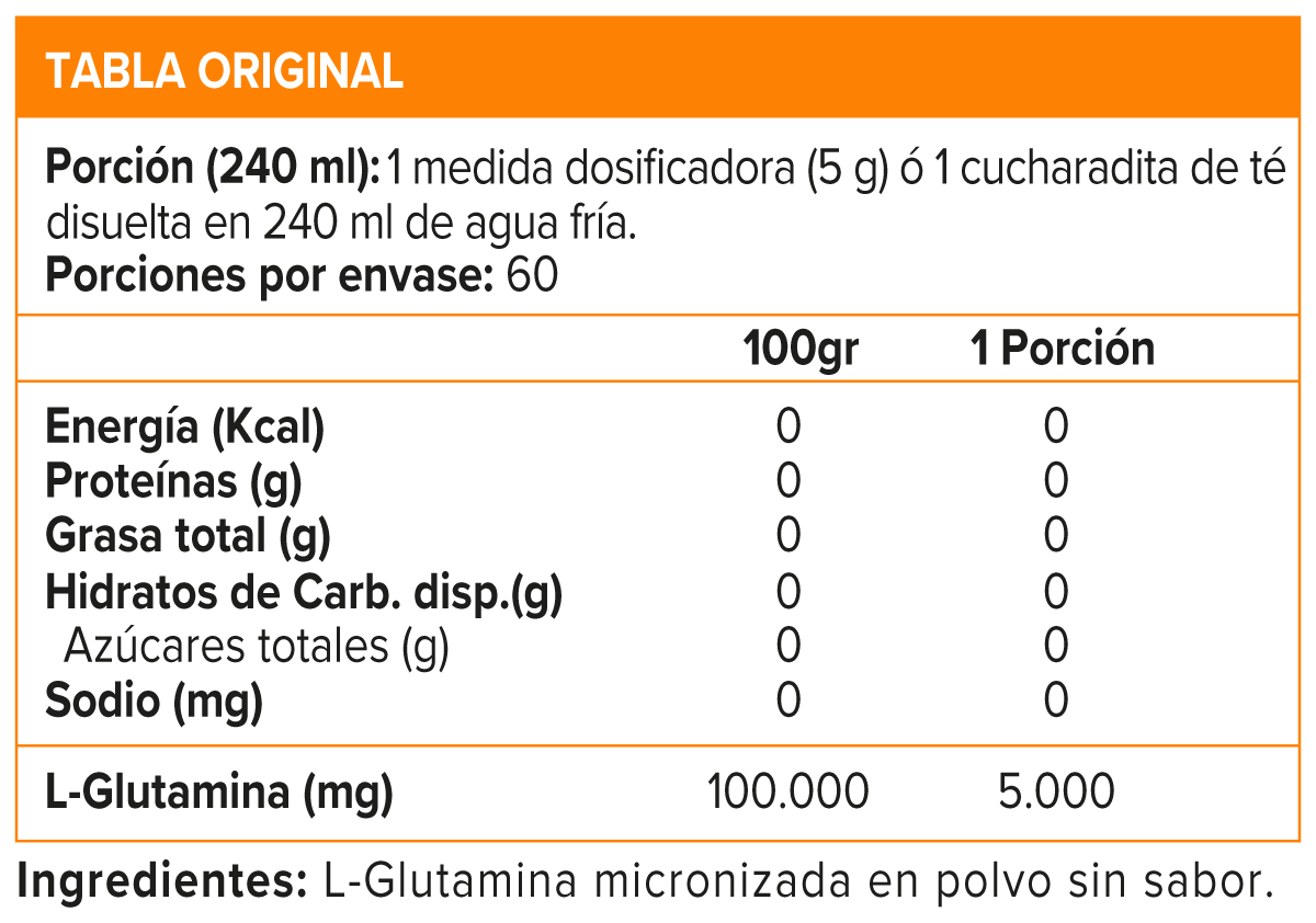 GLUTAMINA 300GR, MUTANT-1