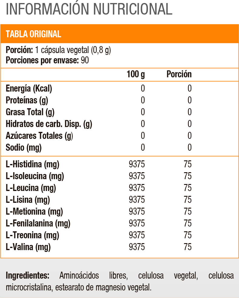 Essential Amino Complex, Aminoácidos (90 caps) - Original-1