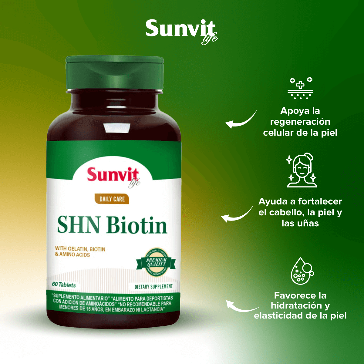 SHN Biotín, Colágeno (60 caps) - Colageno hidrolizado-2