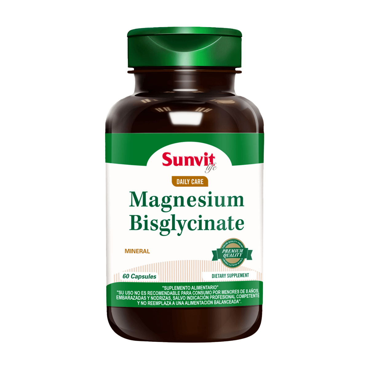 Magnesium Bisglycinate (60 caps), Sunvit Life-0