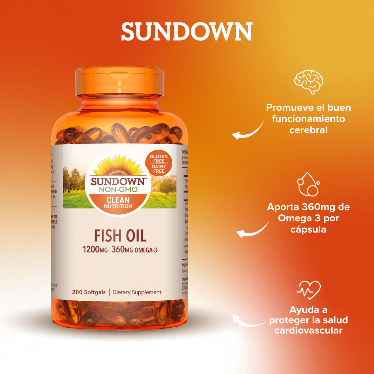 Extra Strength Fish Oil Omega 3 1200 mg (200 soft)-2