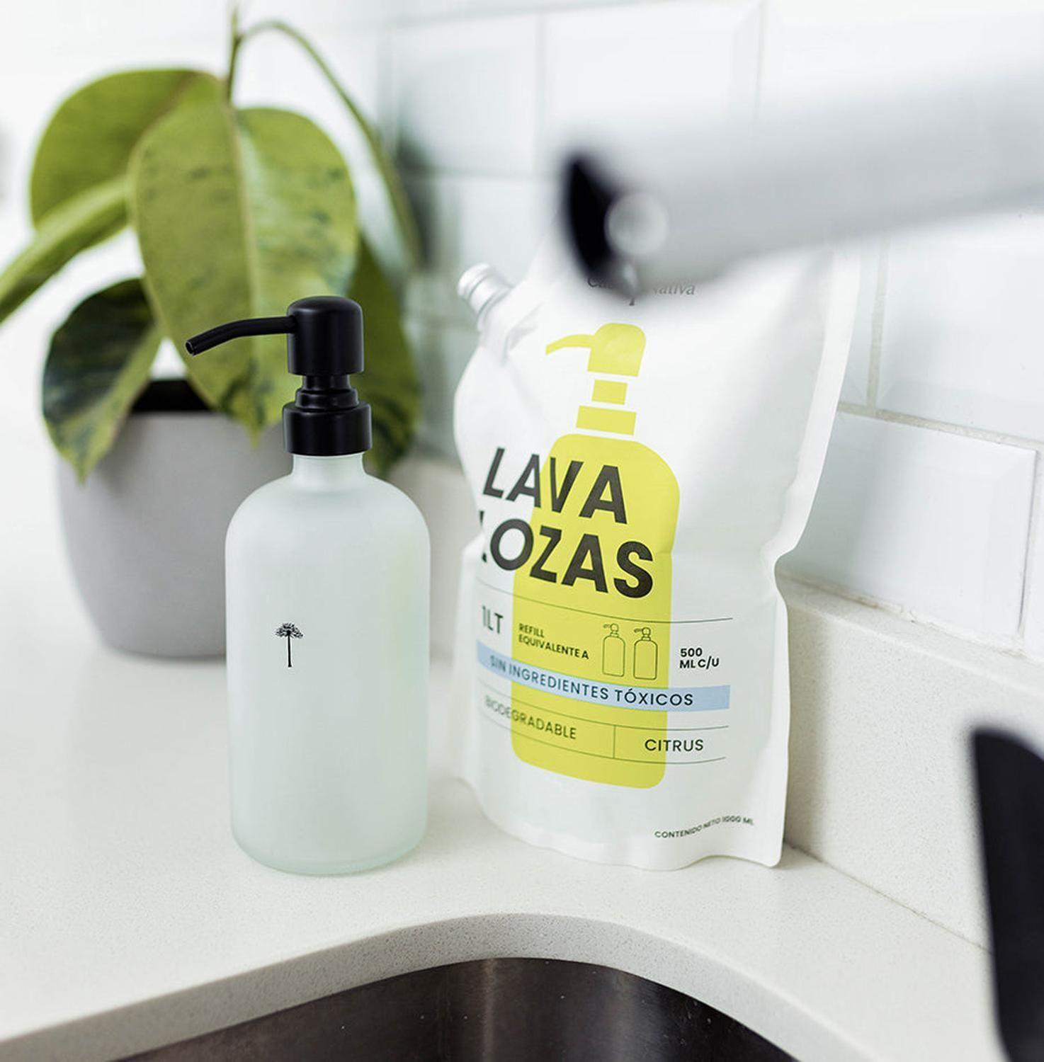 Dispensador Lavaloza Vidrio Opaco-3