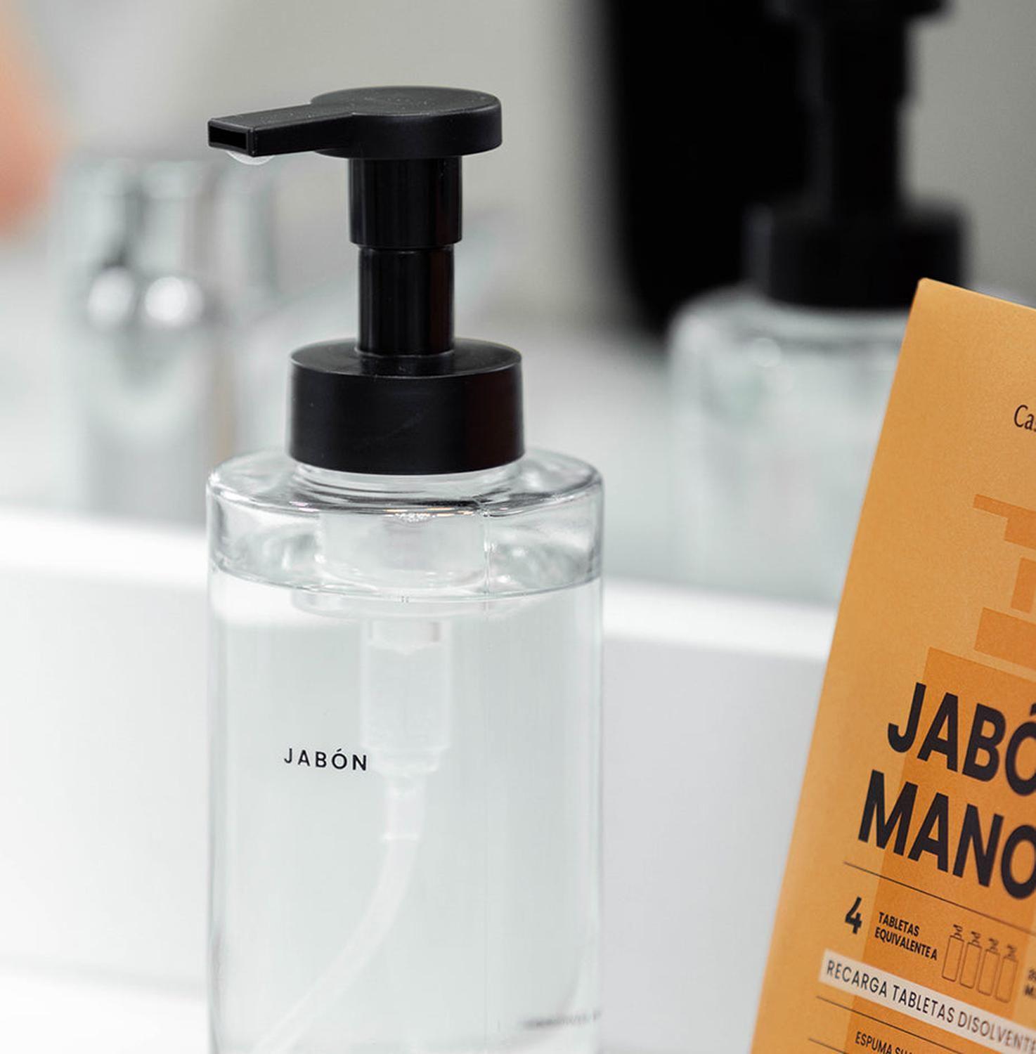 Dispensador Jabón Espuma Vidrio Transparente-3