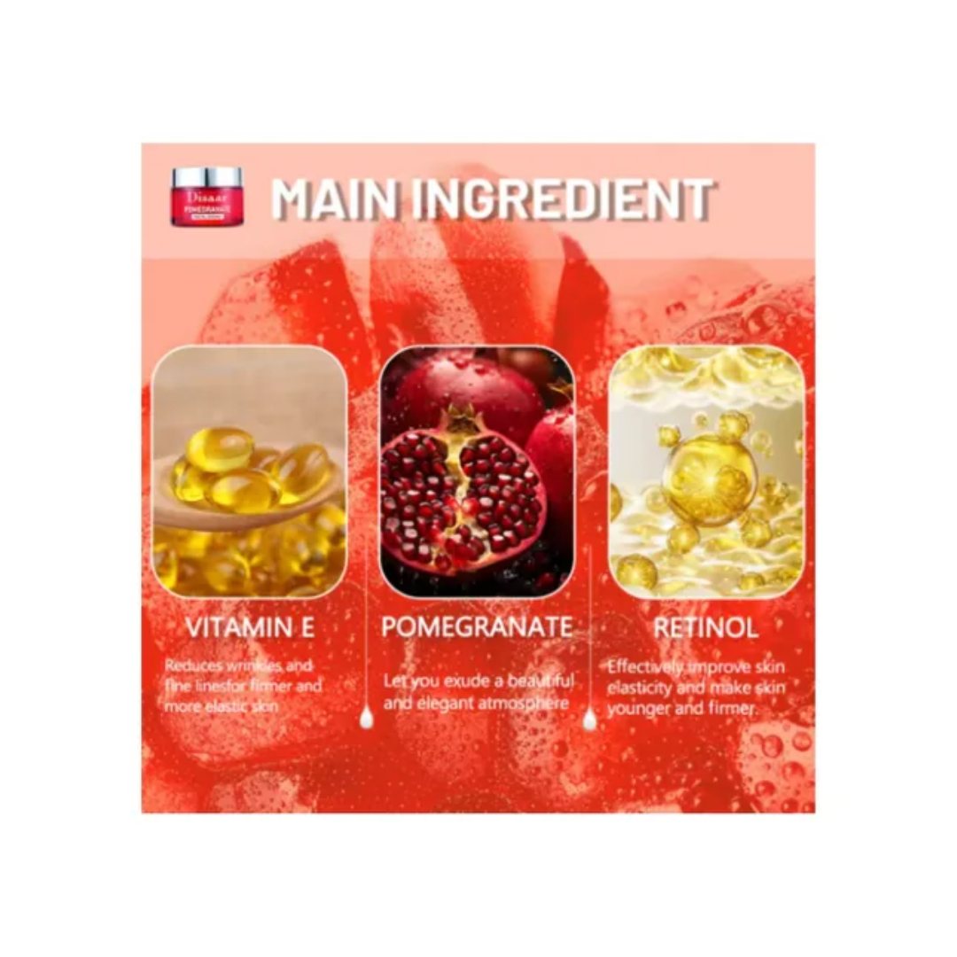 Crema Facial de Granada Anti edad con Vitamina E-3