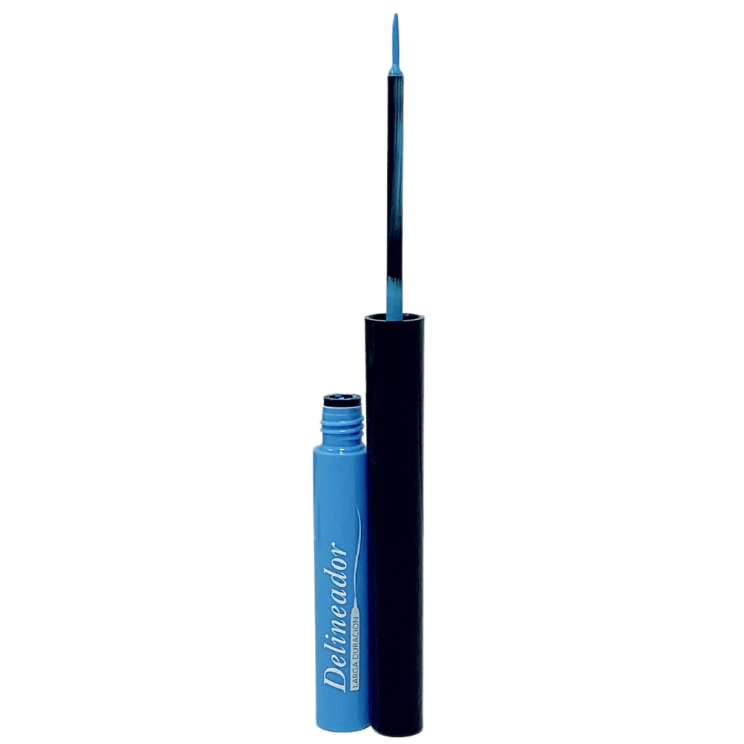 Delineador Liquido De Ojos Pastel Color Celeste-0