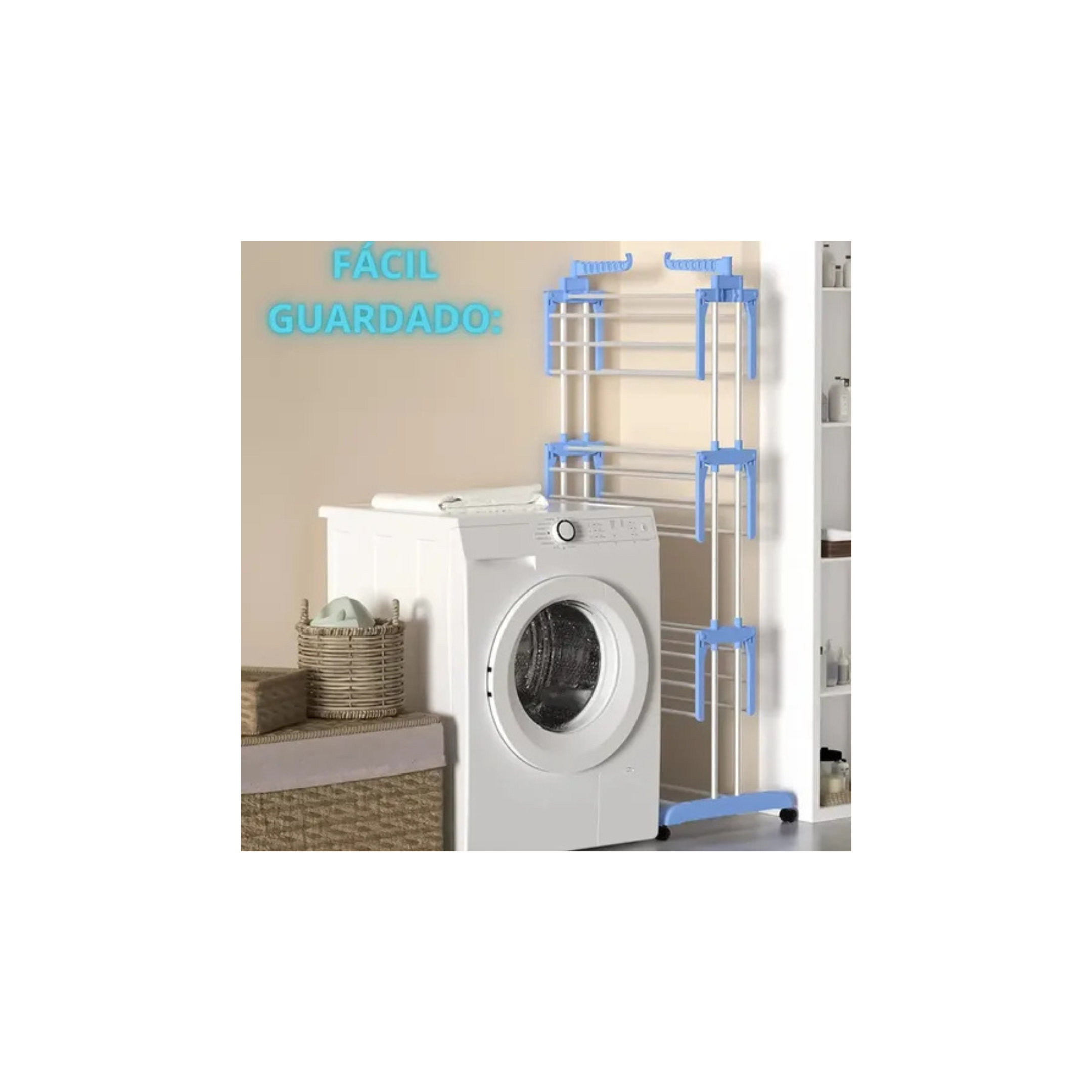 Tendedero Organizador Colgador Ropa Plegable 3 Niveles-2