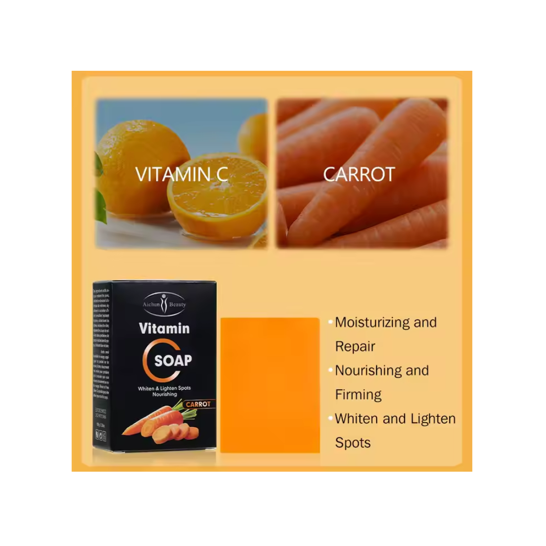 Jabón Vitamin C Extracto de zanahoria 100g-2