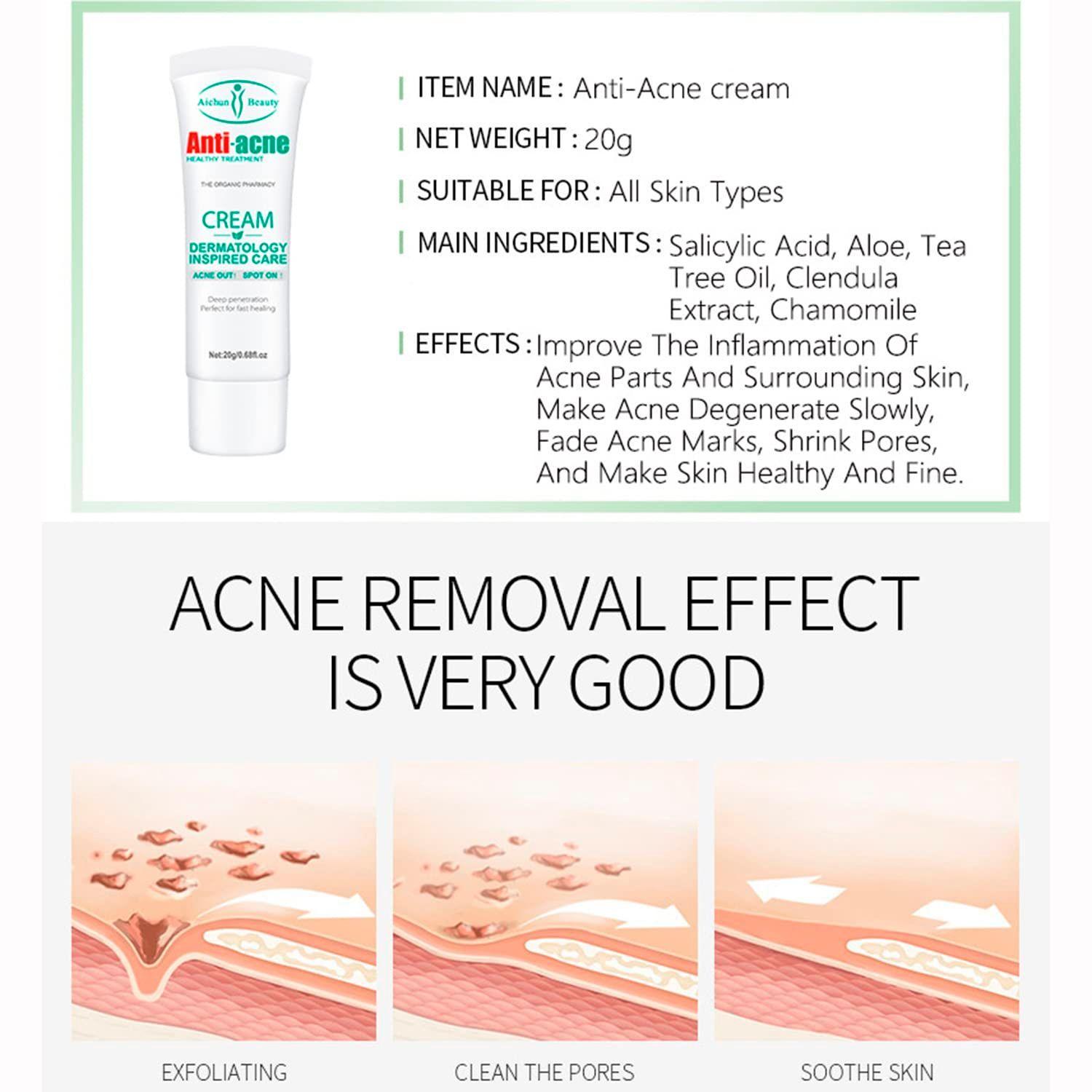 Crema Facial Anti Acné Ácido Salicílico Eficaz -5
