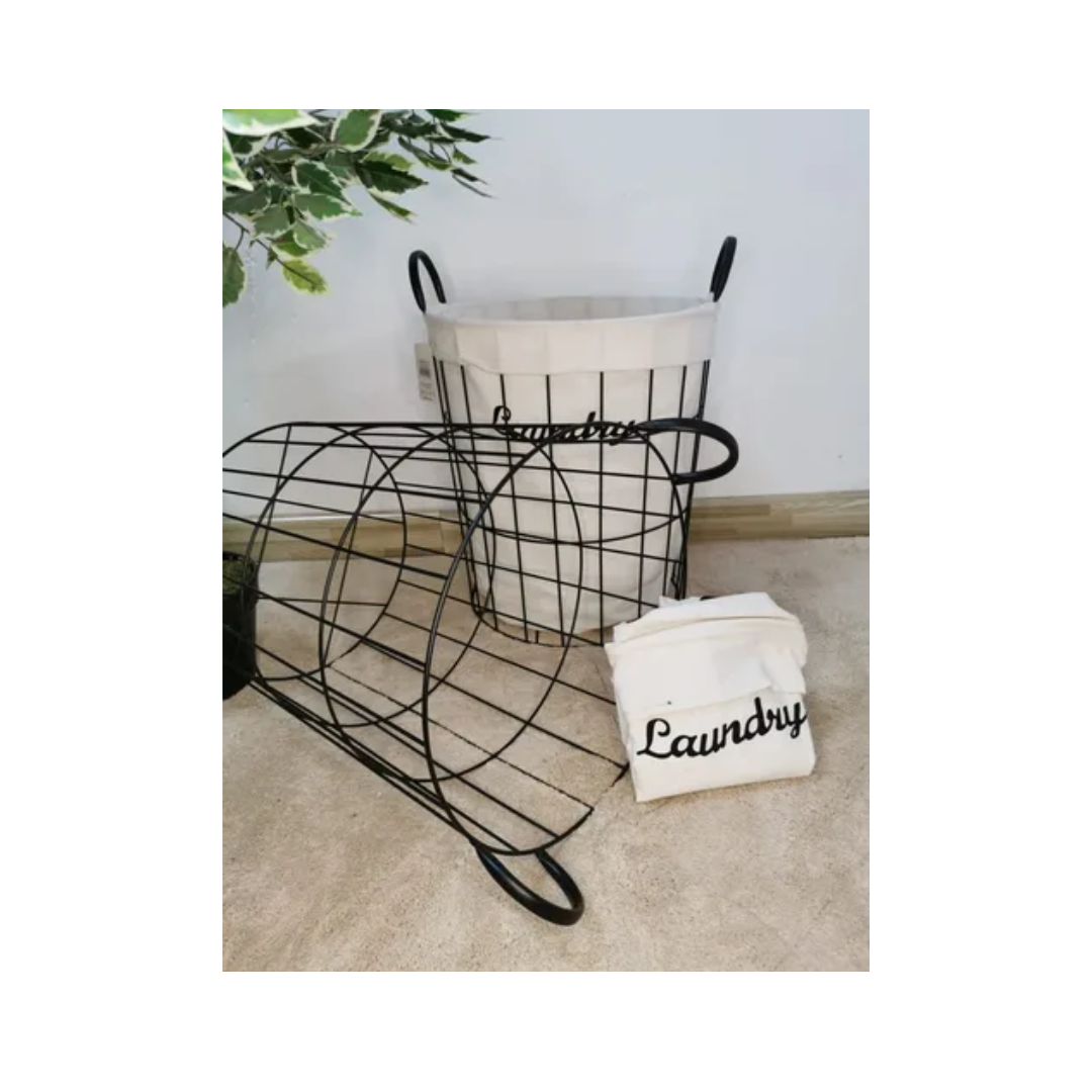 Canasto Organizador Laundry con Rejillas de Aluminio-4