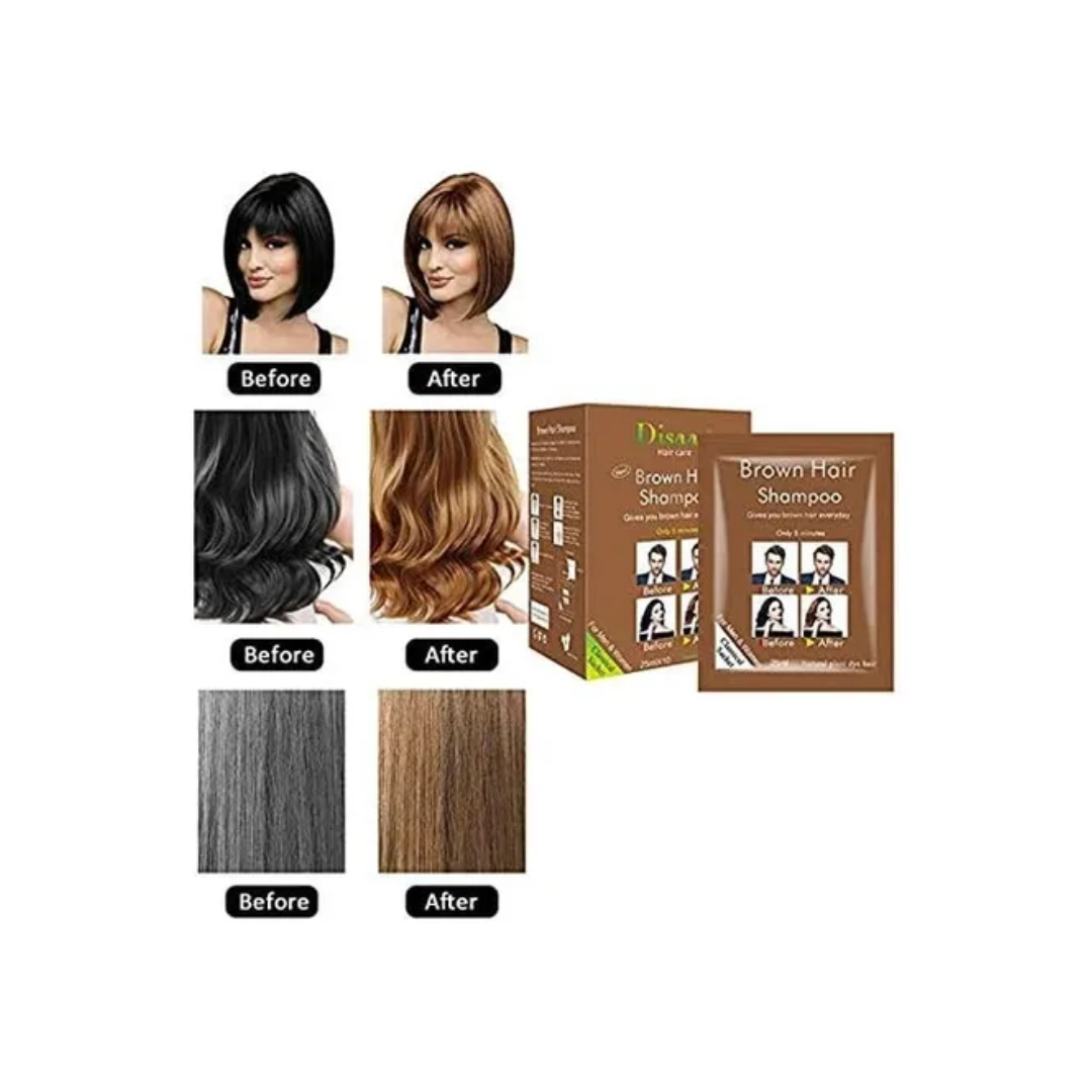 Shampoo para Cabello Castaño DISAAR Tinte Natural en Sachet-2