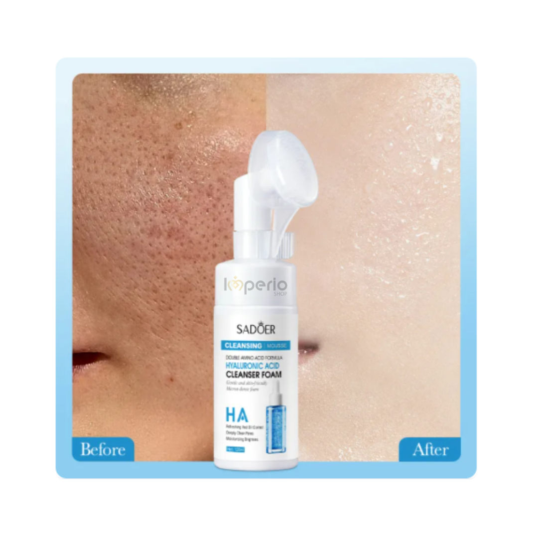Espuma limpiadora facial con ácido hialurónico 120 ml-3