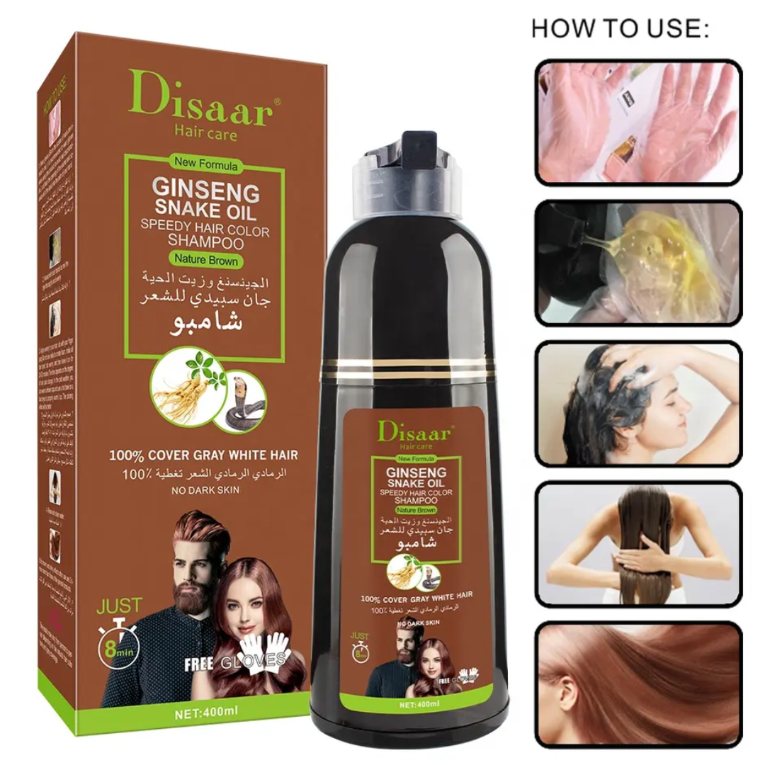Shampoo Teñido Rapido De Cabello Color Marrón -1