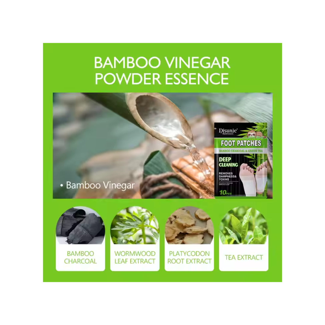 Parches para Pies Bambú y Té Verde (10 unidades)-4