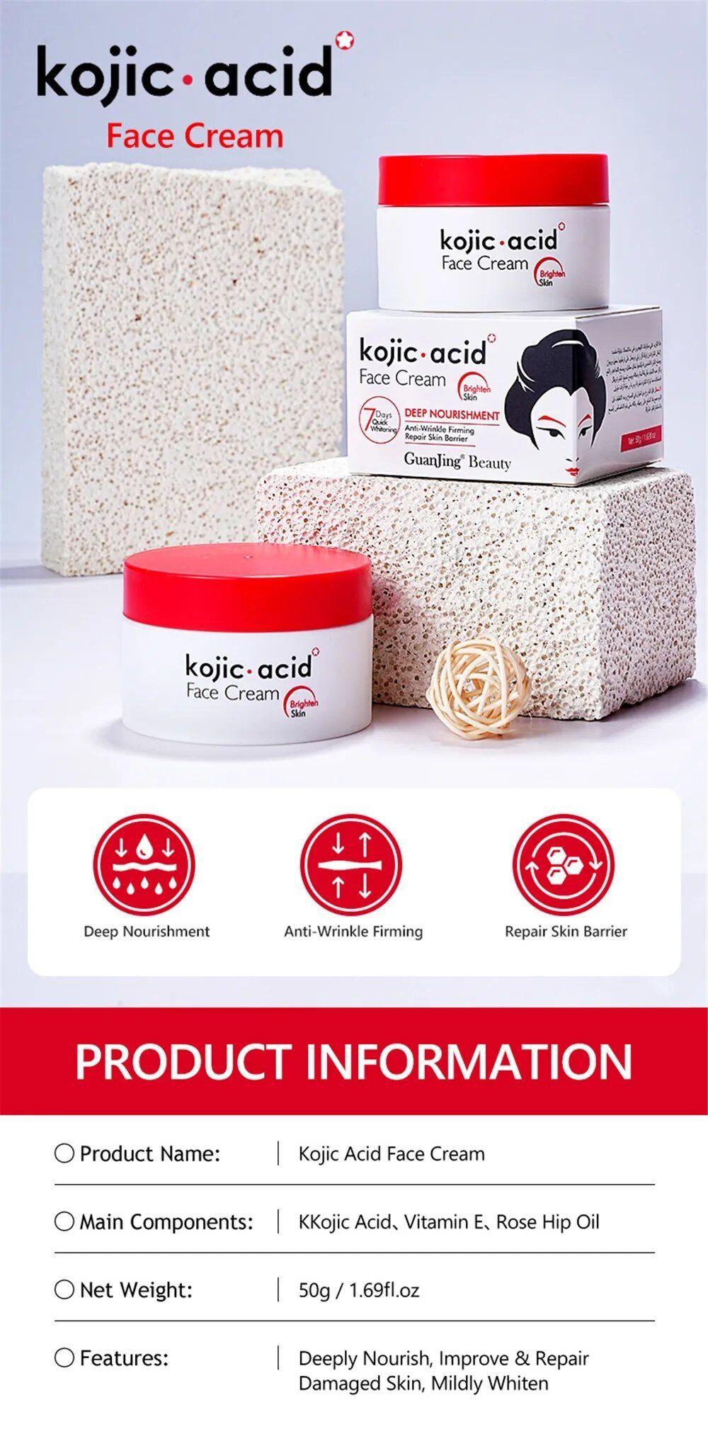 Crema Facial Blanqueadora Antiarrugas Ácido Kójico-3