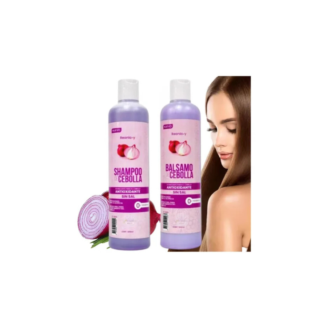 Shampoo Y Acondicionador De Cebolla Alopecia Kit Anticaída-0
