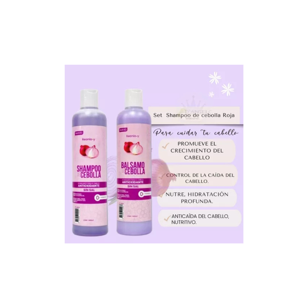 Shampoo Y Acondicionador De Cebolla Alopecia Kit Anticaída-2
