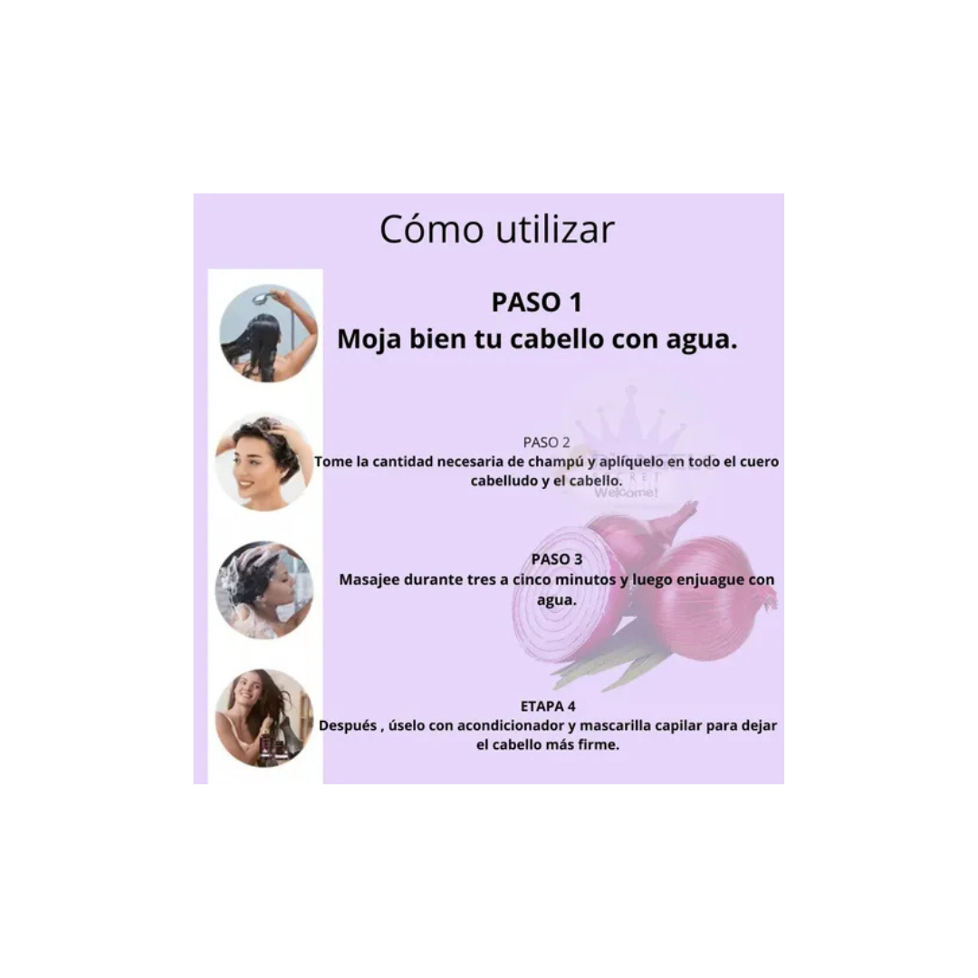 Shampoo Y Acondicionador De Cebolla Alopecia Kit Anticaída-3