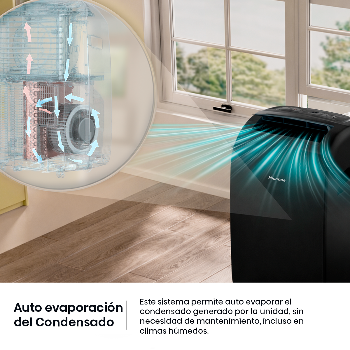 Aire Acondicionado Port til Hisense 12000BTU R32 WiFi AP 12HW4RNPS01 N-4