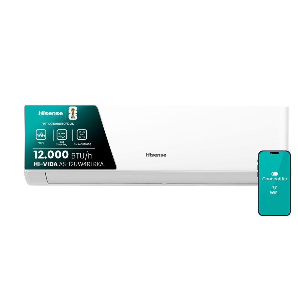 Aire Acondicionado Hisense Hi Vida 12000BTU R32 Inverter WiFi AS 12UW4RLRKA-0