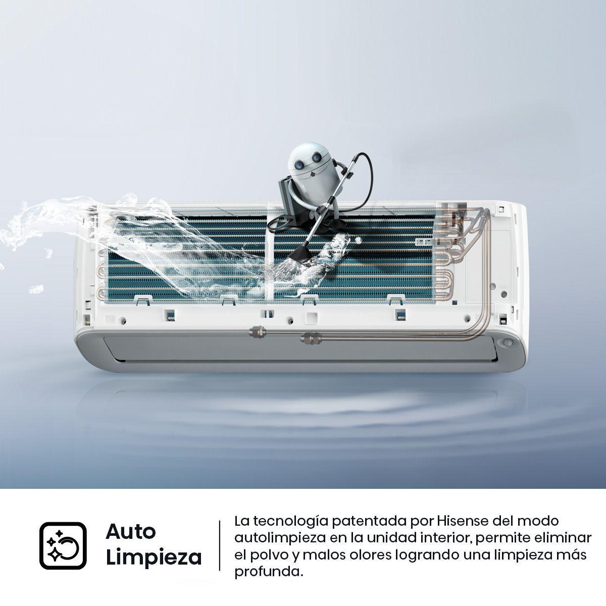 Aire Acondicionado Hisense Hi Vida 18000BTU R32 Inverter WiFi AS 18UW4RMSKA-4
