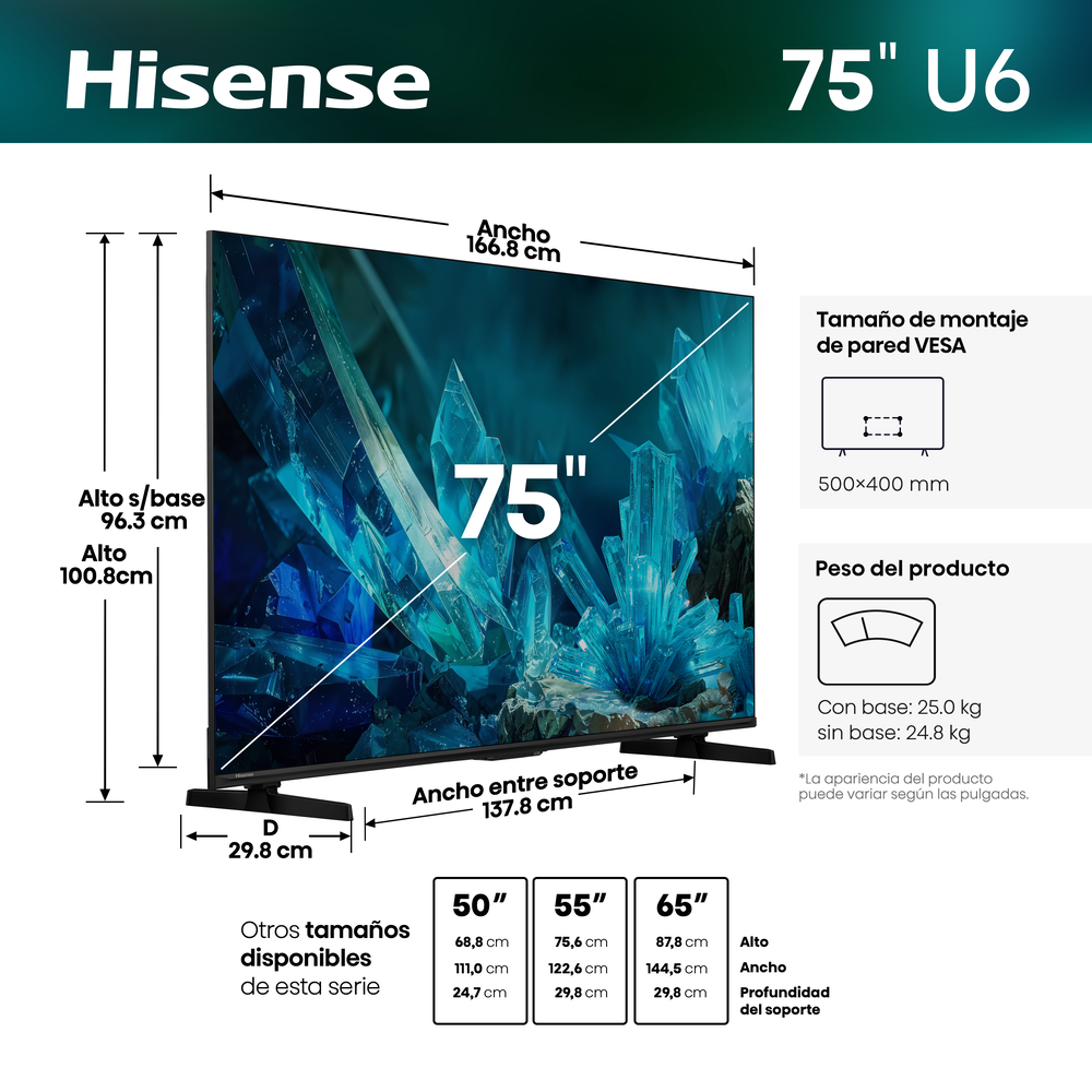 SMART TV 75 MINI LED 4K 75U6ESV-2