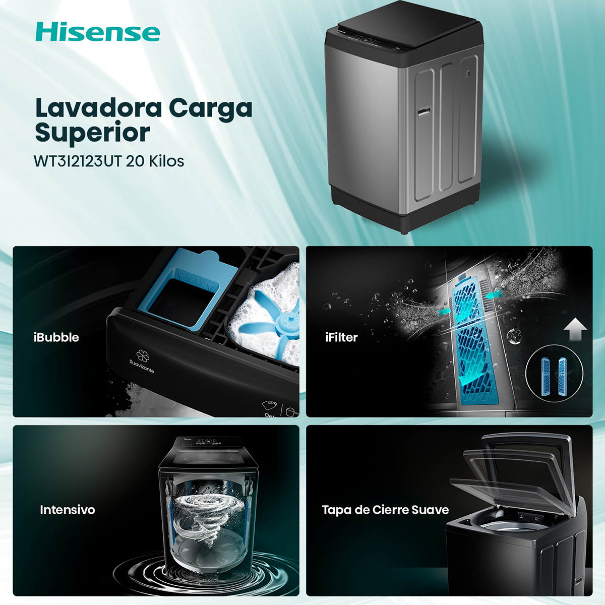 Lavadora Carga Superior 21Kg WT3I2123UT-2