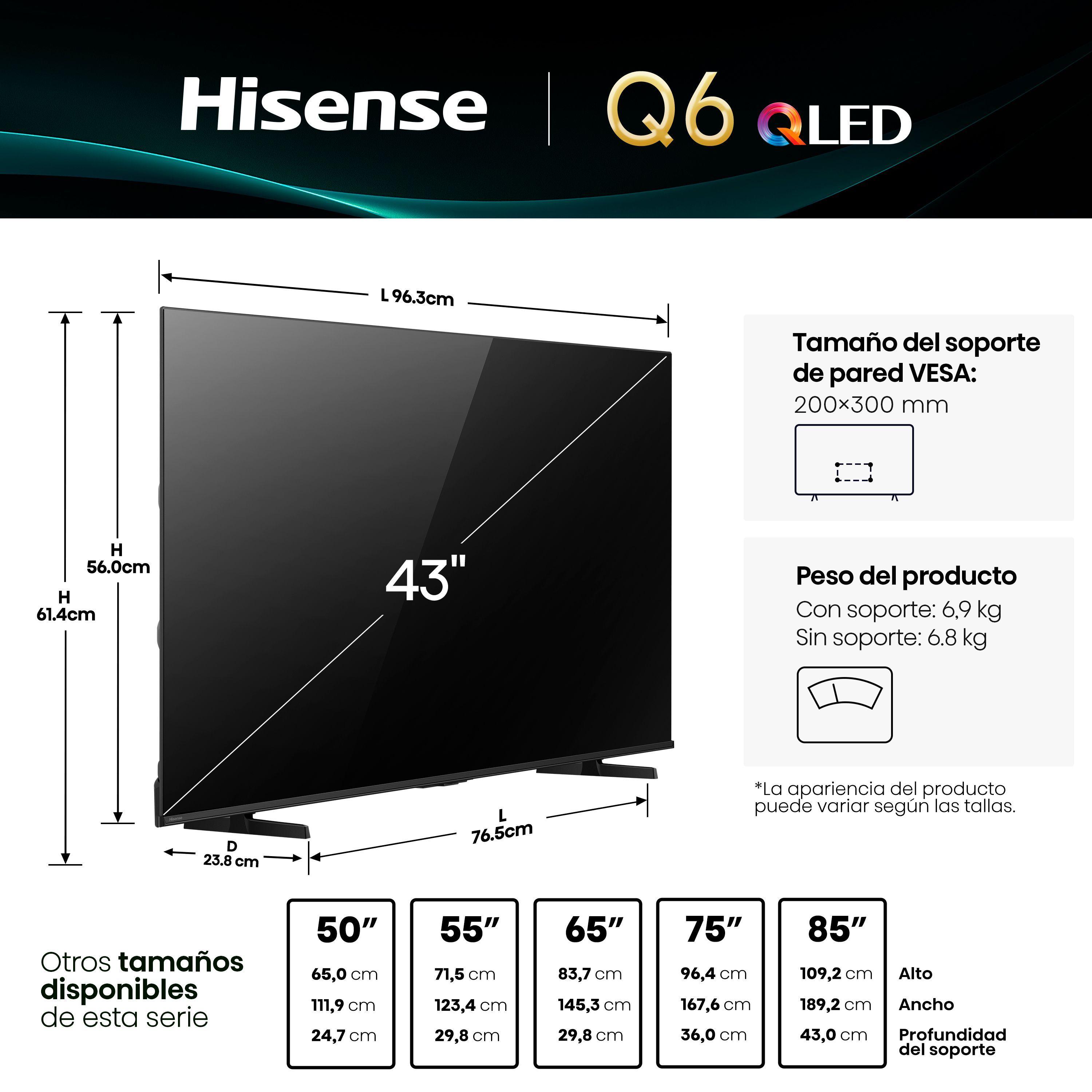 SMART TV 43 QLED 4K UHD 43Q6QV-8