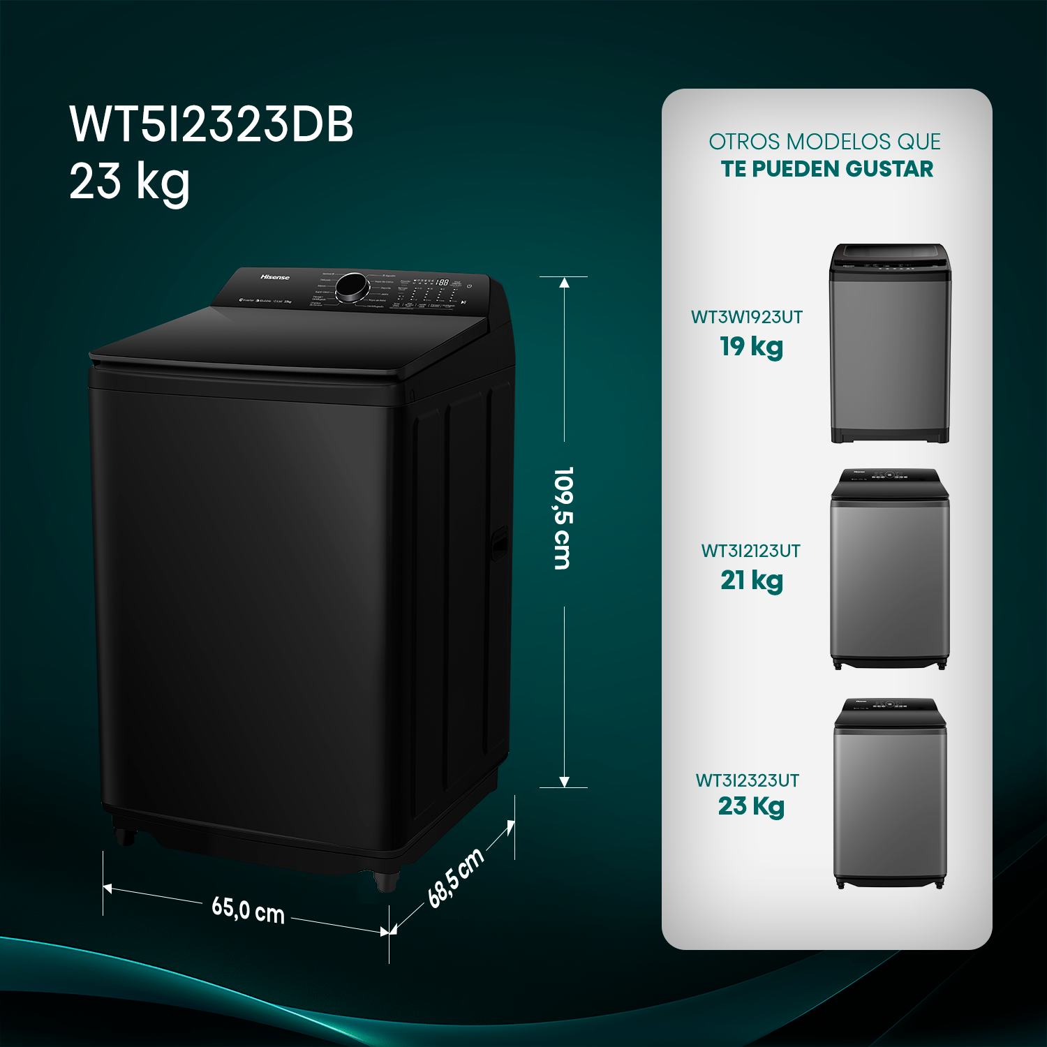 Lavadora Carga Superior 23Kg WT5I2323DB-1
