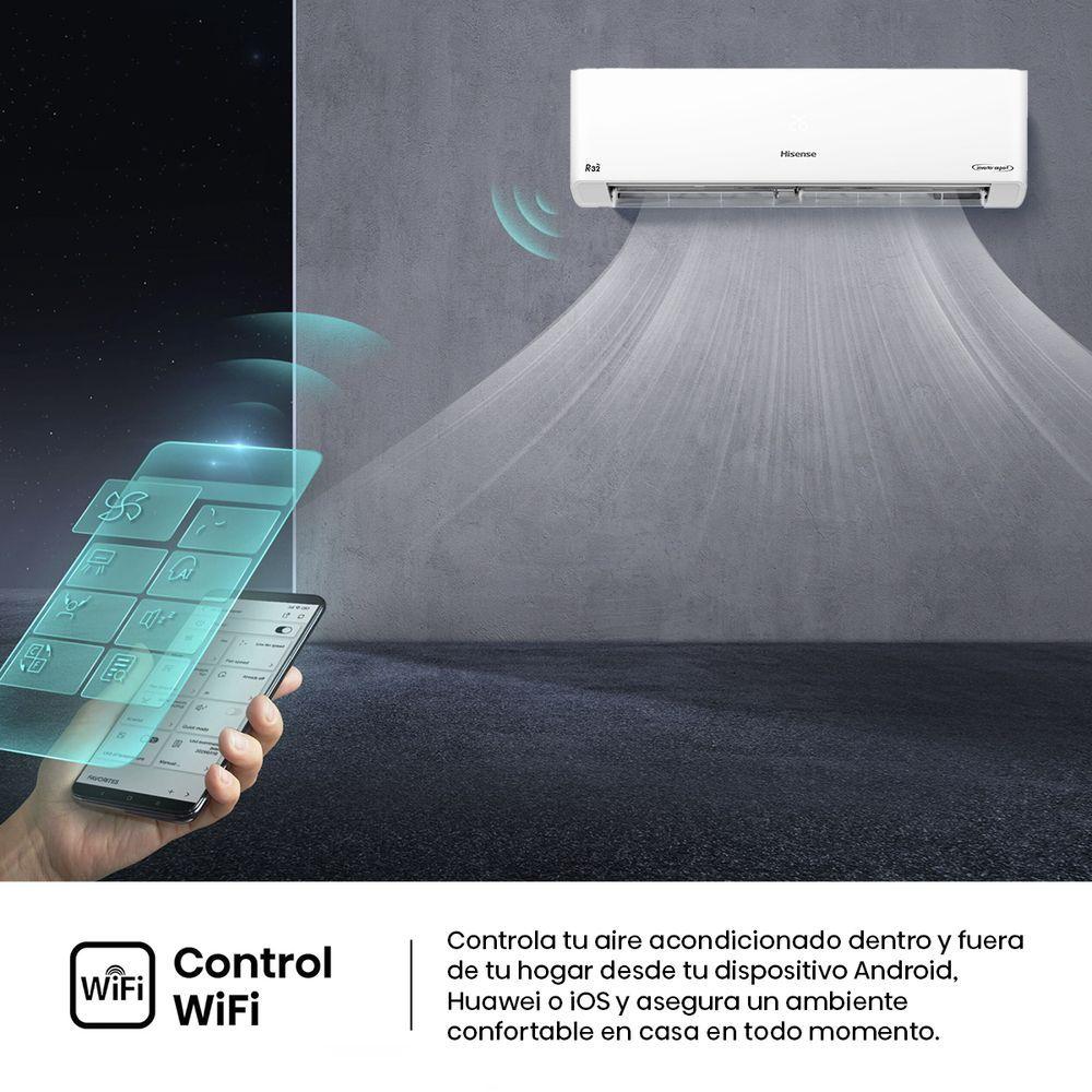 Aire Acondicionado Hisense Hi Vida 22000BTU H R32 Inverter WiFi AS 22UR4RBTKA-3