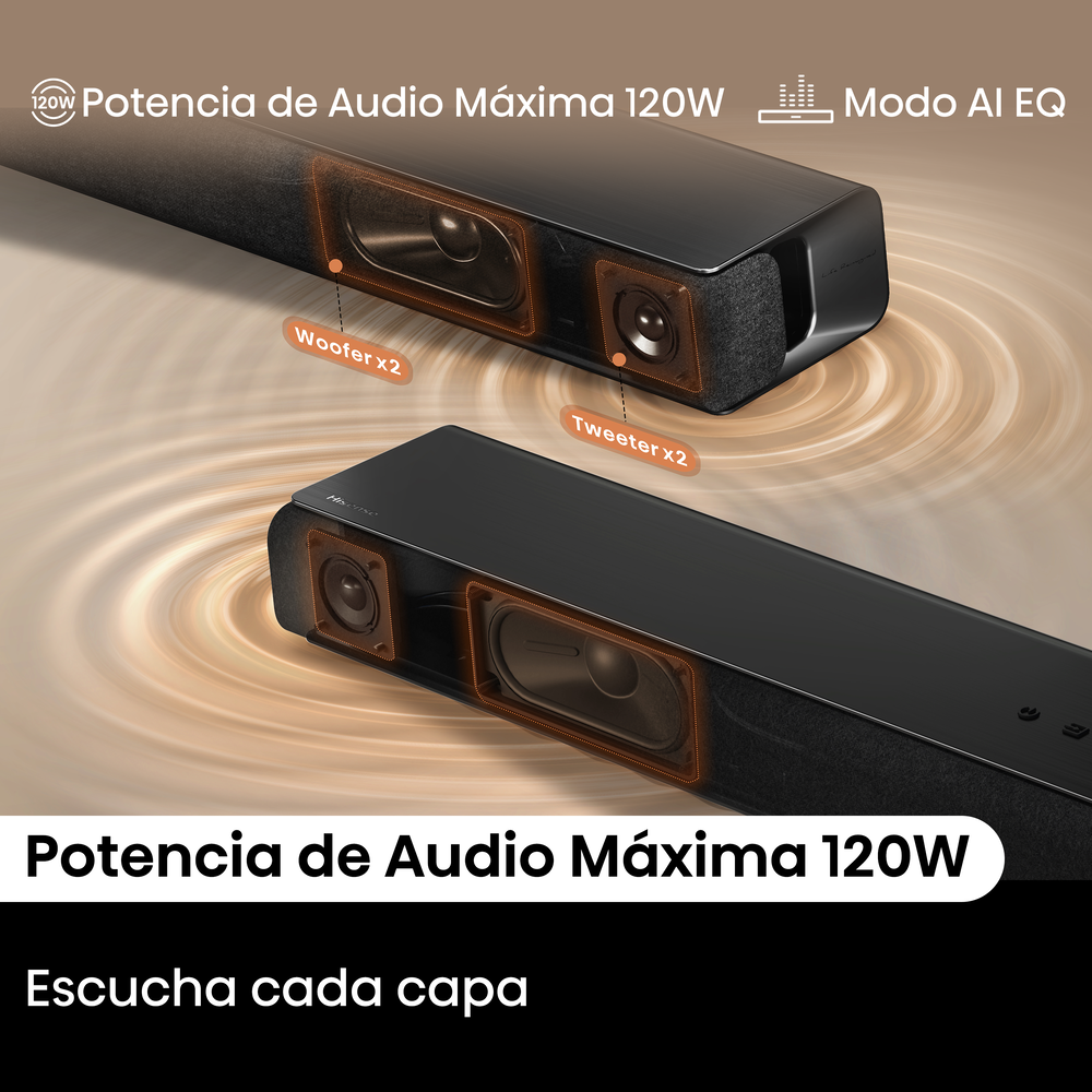 Soundbar 120W Bluetooth HS1000 Hisense-5