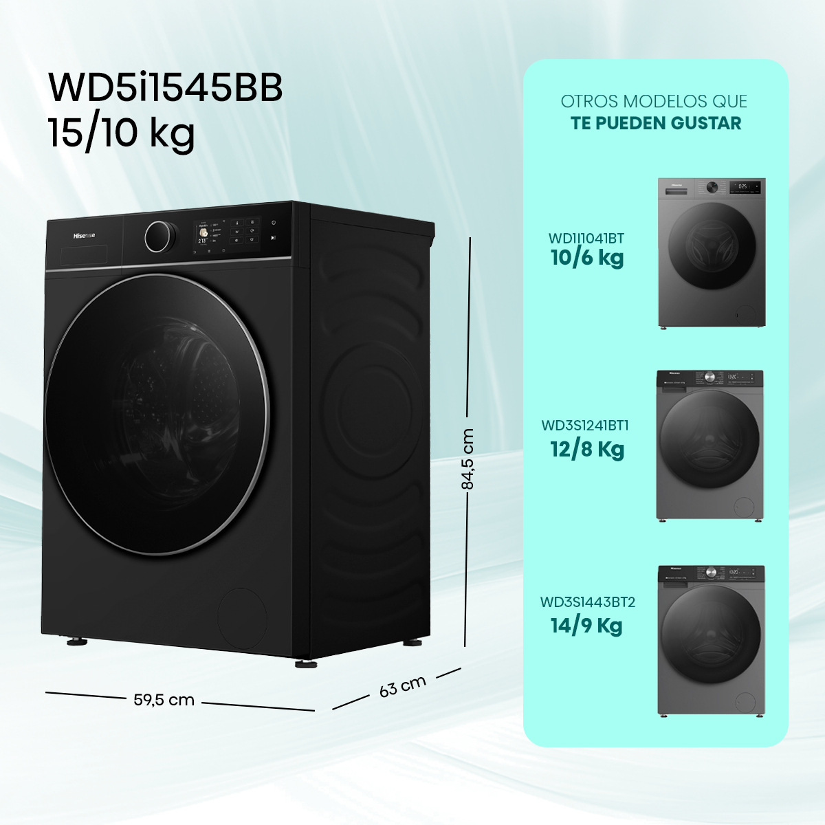 Lavadora Secadora Carga Frontal 15 10Kg WD5I1545BB-1