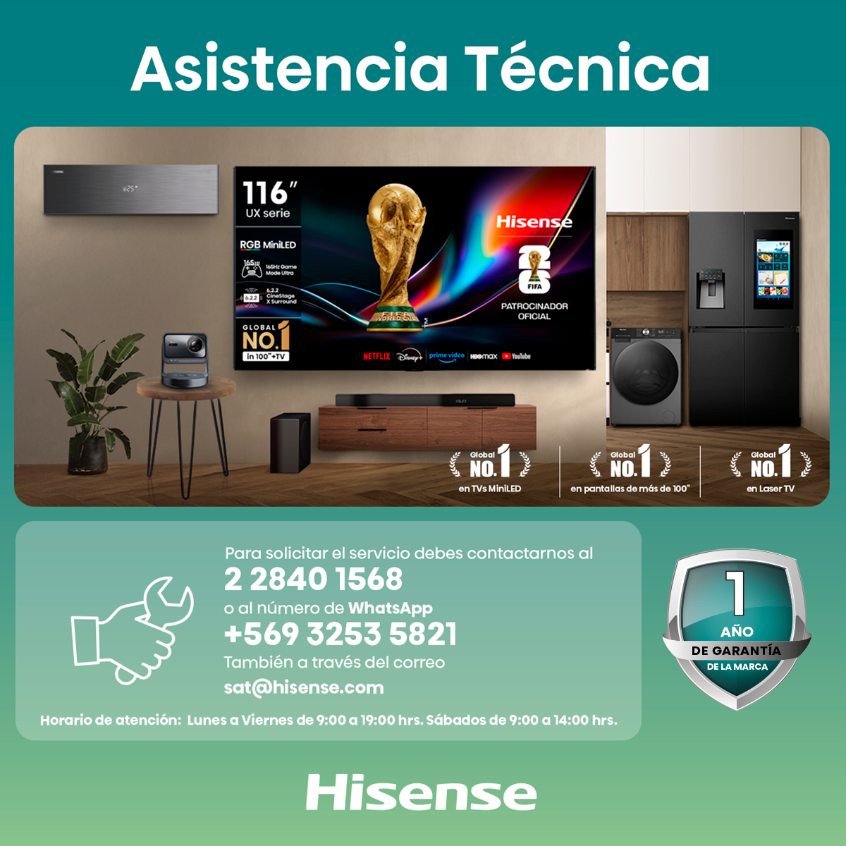 Aire Acondicionado Port til Hisense 12000BTU R32 WiFi AP 12HW4RNPS01 Blanco-9