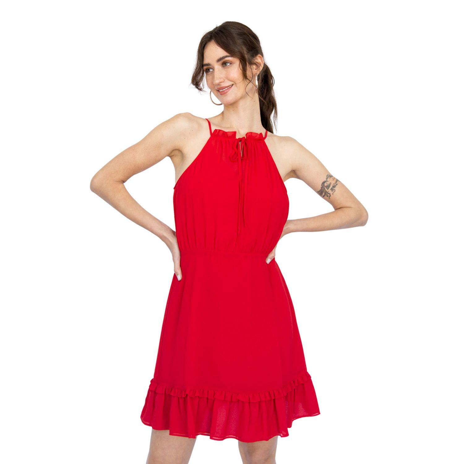 Vestido Strappy Harlow Rojo Racaventura-0
