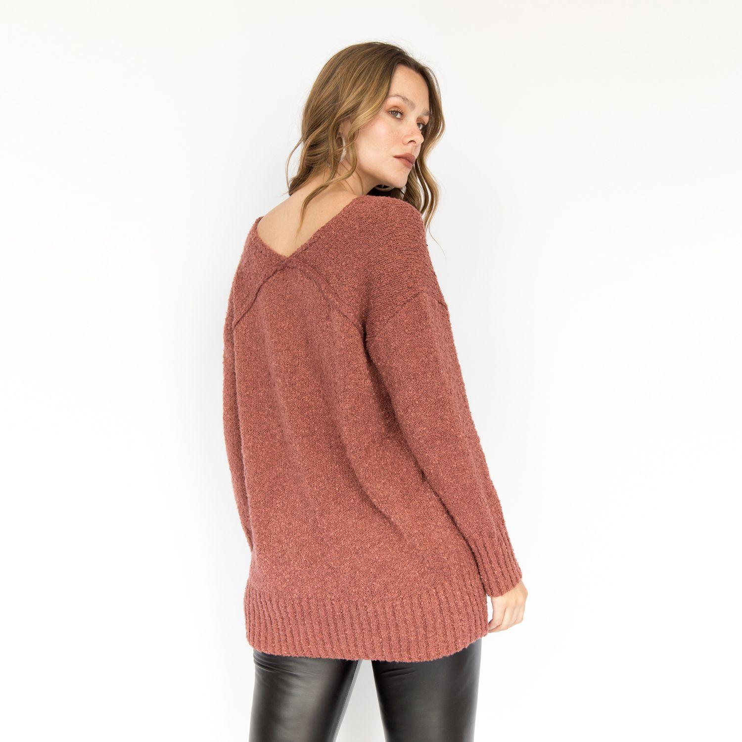 Sweater Cuello V Mathilde Burdeo Racaventura-4