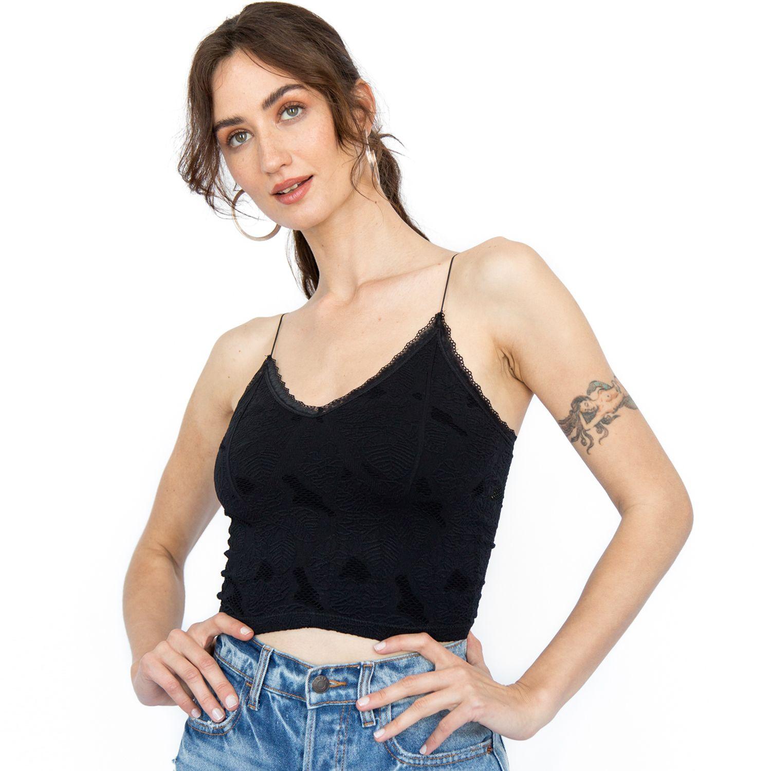 Polera Crochet Huston Negro Racaventura-1