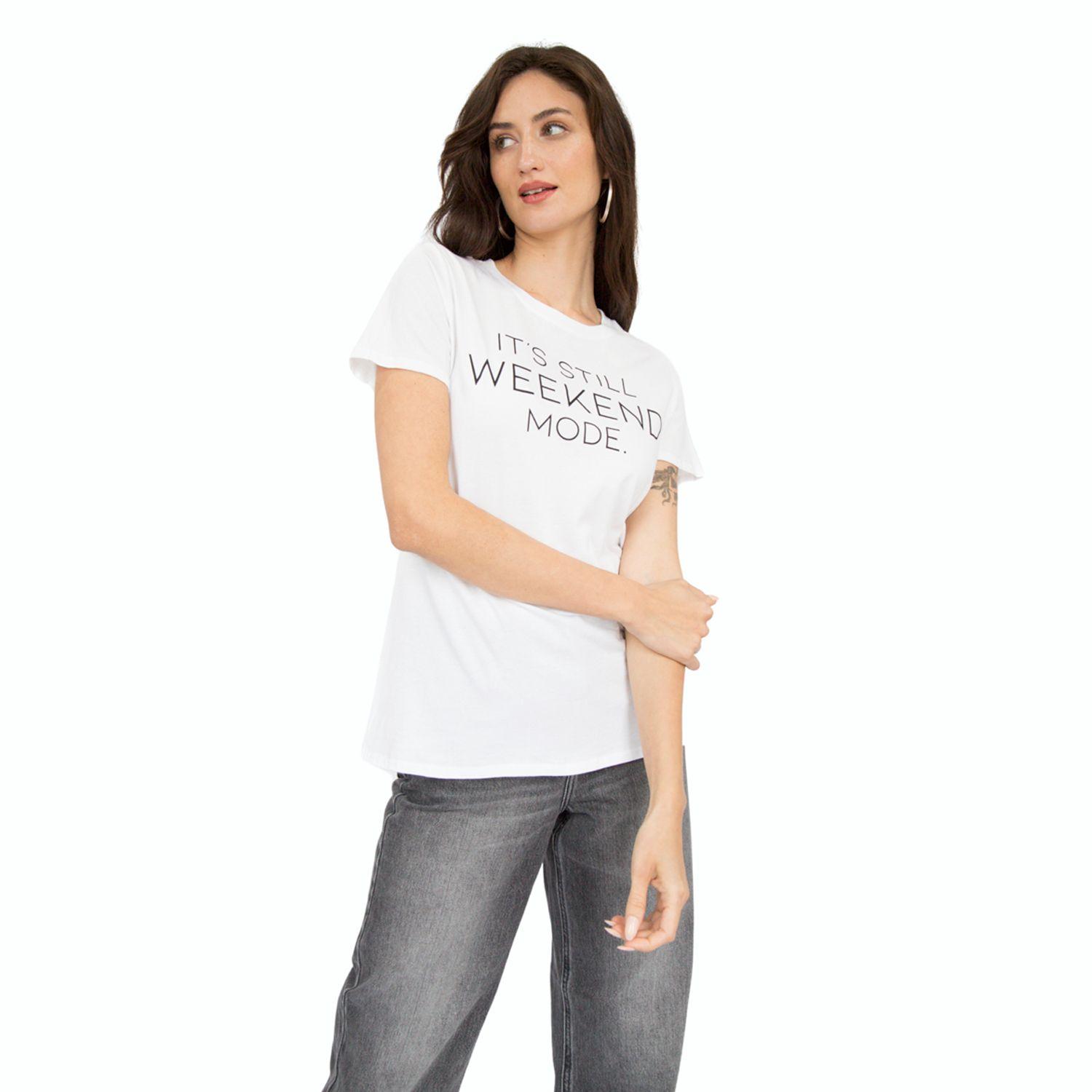 Polera Gráfica Weekend Blanco Racaventura-0