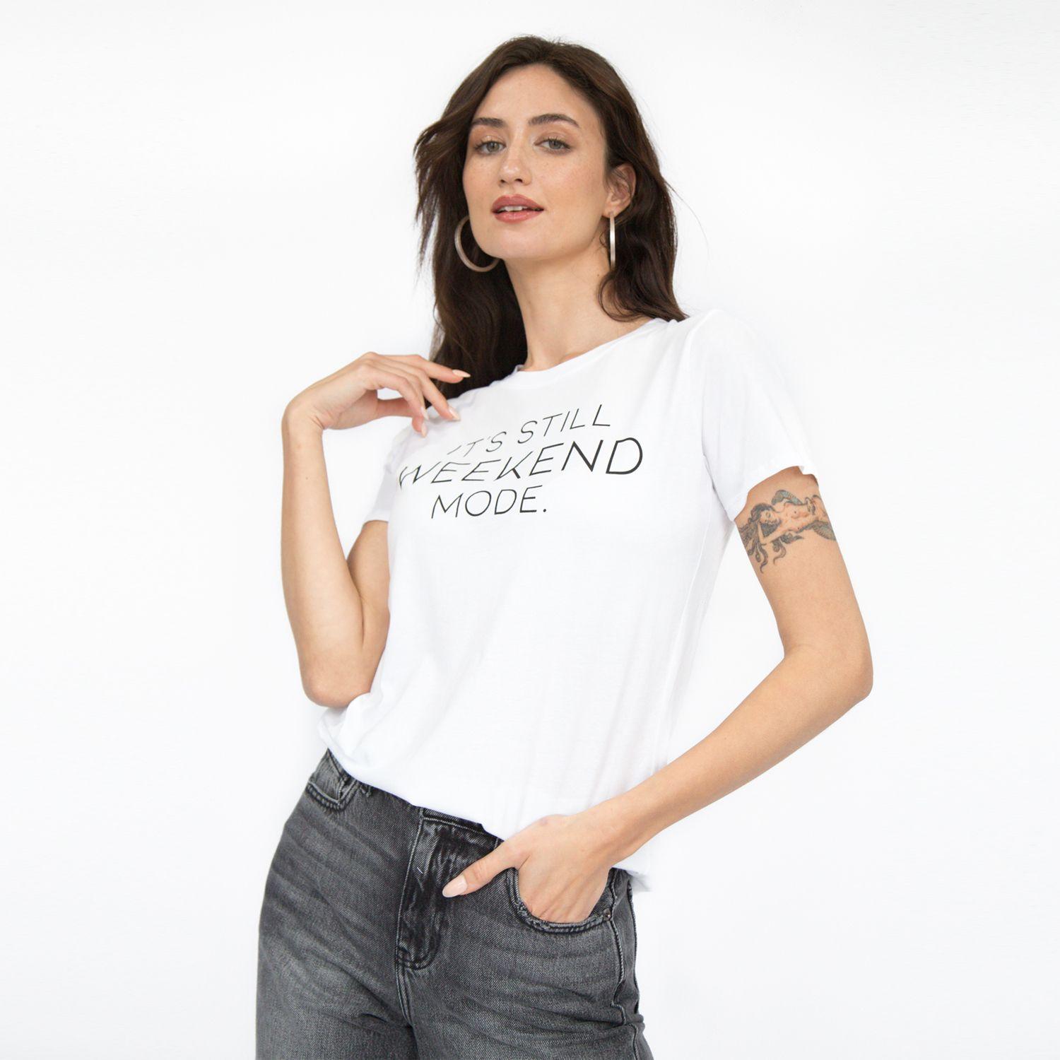 Polera Gráfica Weekend Blanco Racaventura-1