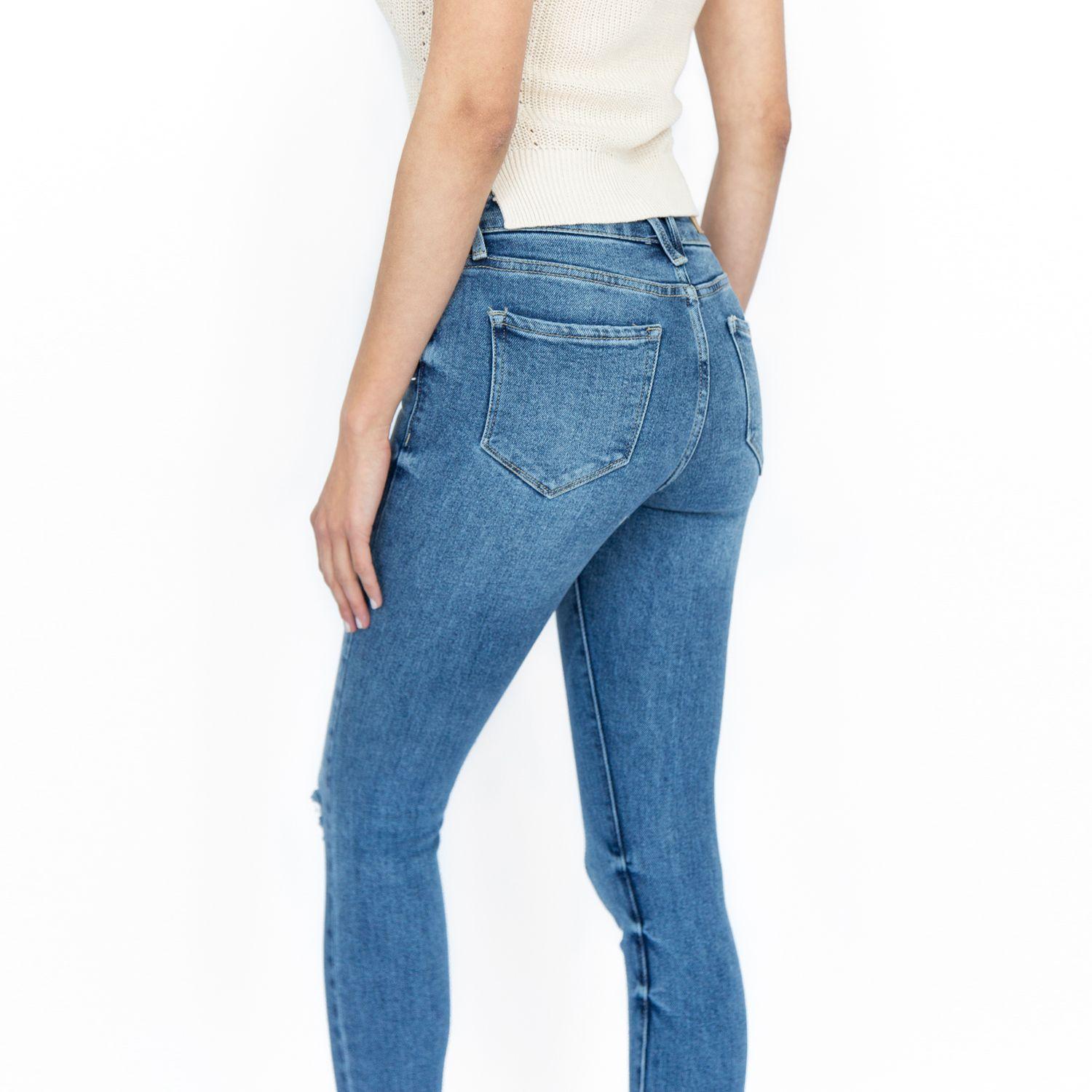 Jeans Tiro Medio Skinny Gregson Azul Racaventura-3