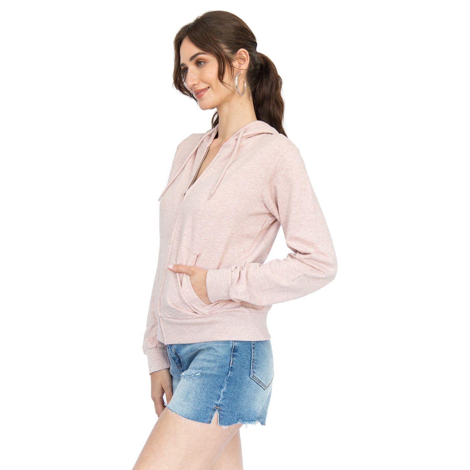 Polerón Básico Zipper Alanna Rosado Racaventura-2