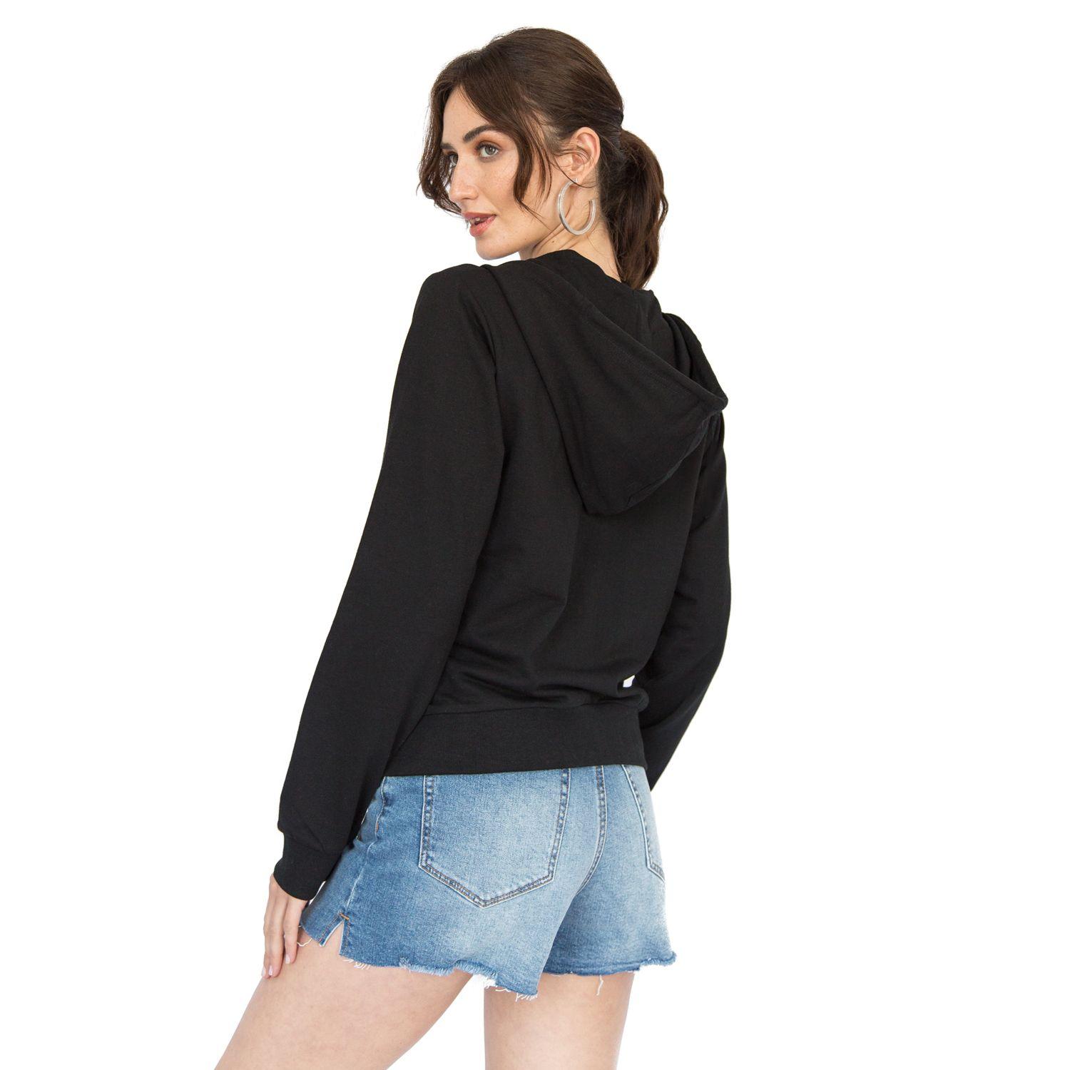 Polerón Básico Zipper Alanna Negro Racaventura-3