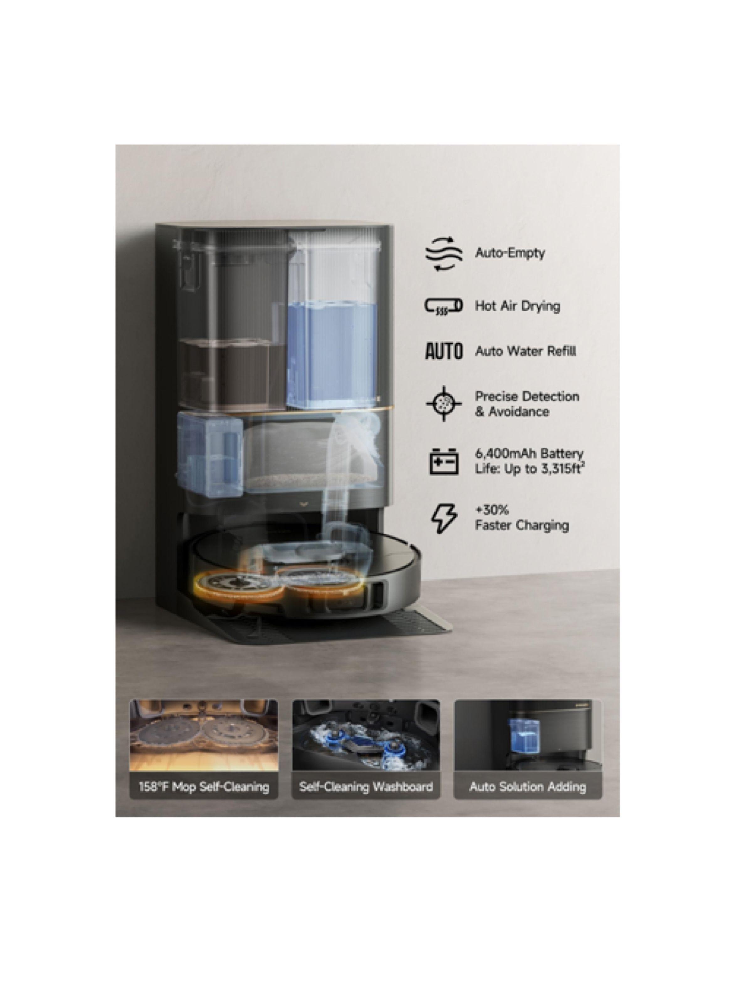 Marca Dreame X40 Ultra Complete Robot Aspirador y Fregasuelos, 12000Pa Succión-2